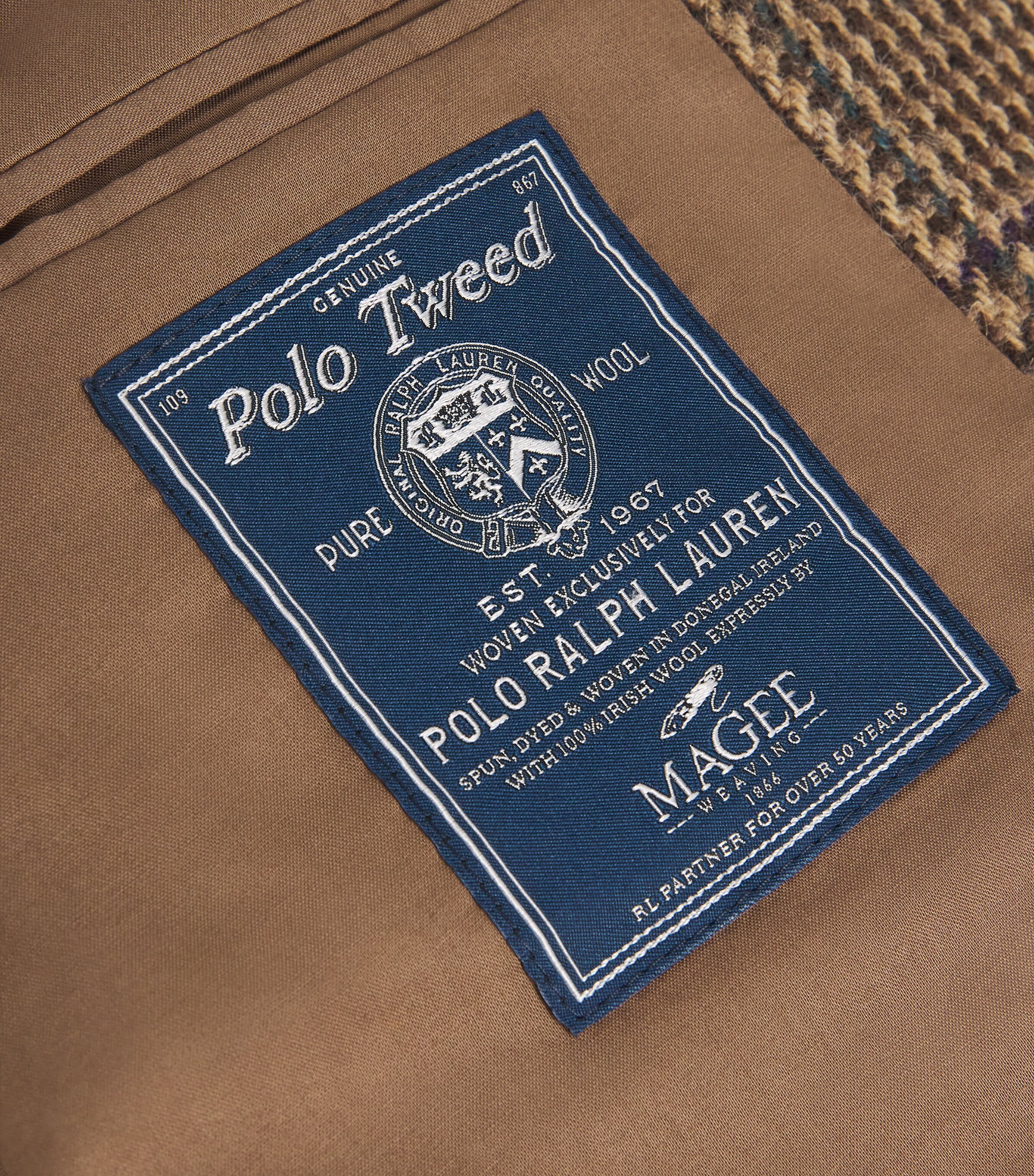 Wool Glen Plaid Blazer BROWN Image 5