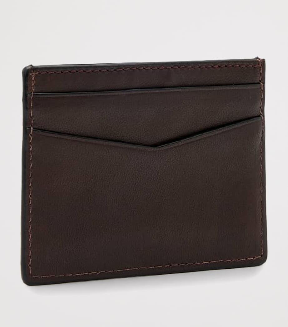 AllSaints Leather Delph Cardholder Bitter Brown Image 5