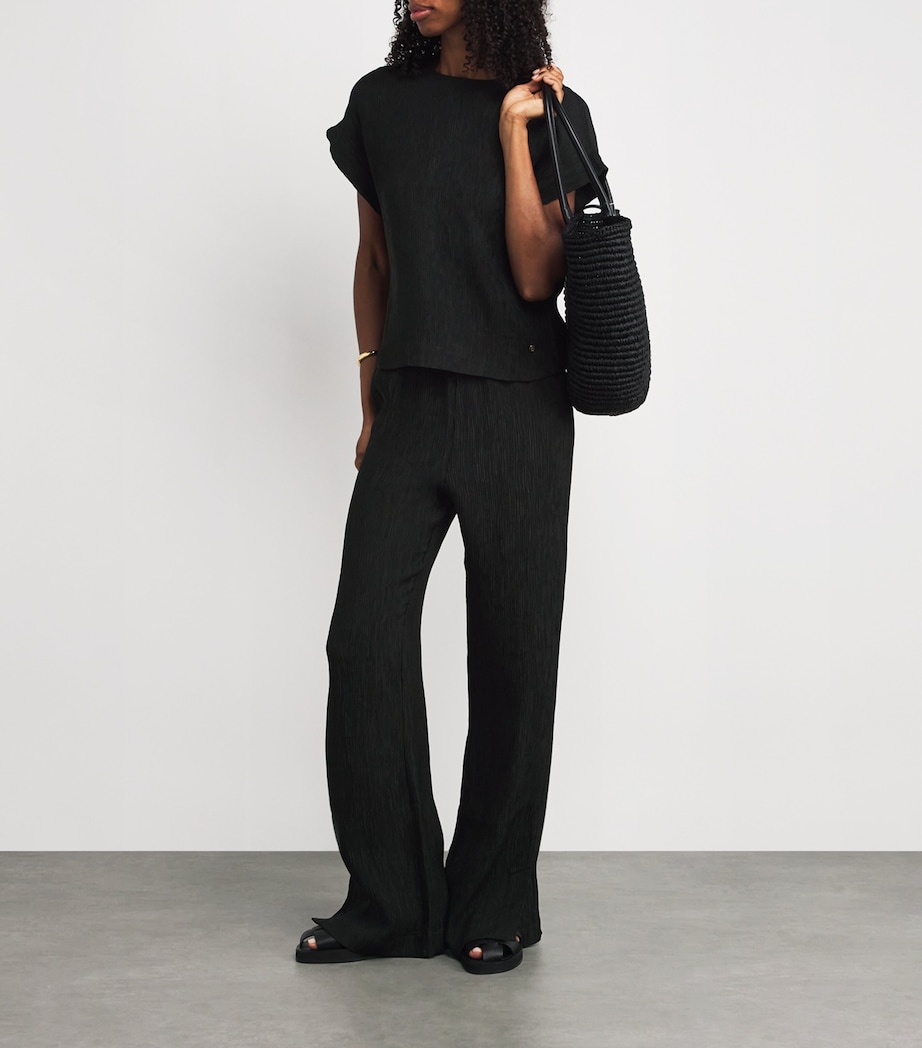 Crinkled Jollie Blouse BLACK Image 2