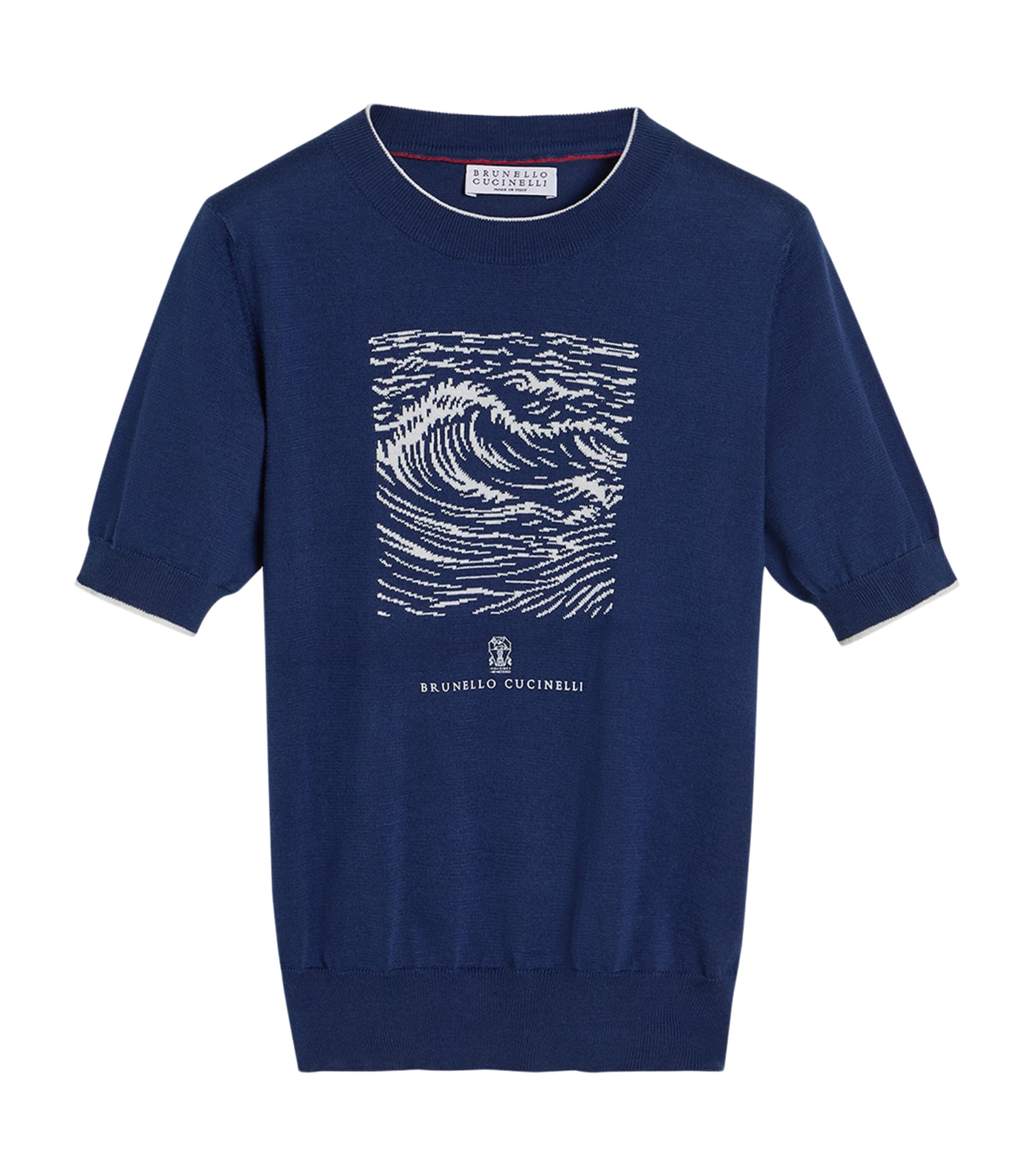 Brunello Cucinelli Kids Cotton Graphic Sweater (4-6 Years) Image 1