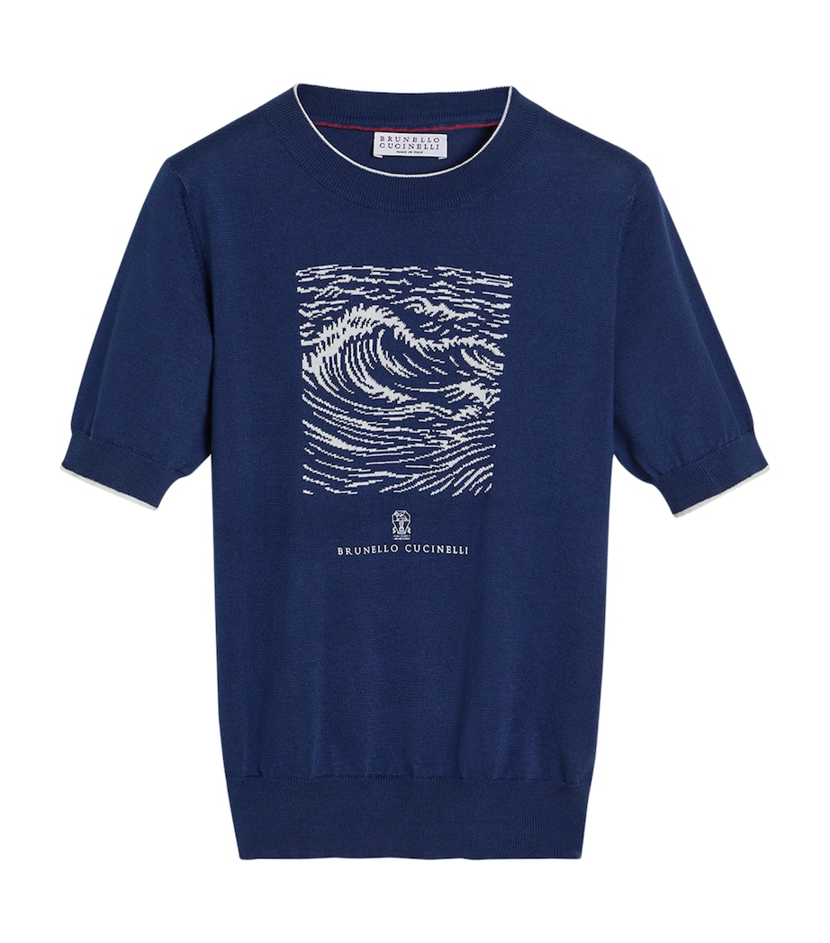 Brunello Cucinelli Kids Cotton Graphic Sweater (4-6 Years) Image 1