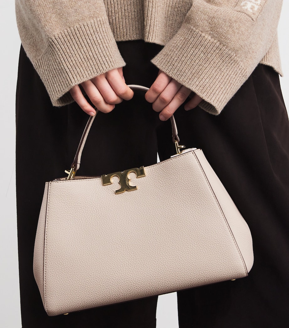 Medium Leather Eleanor Top-Handle Bag LIGHT STONE Image 2