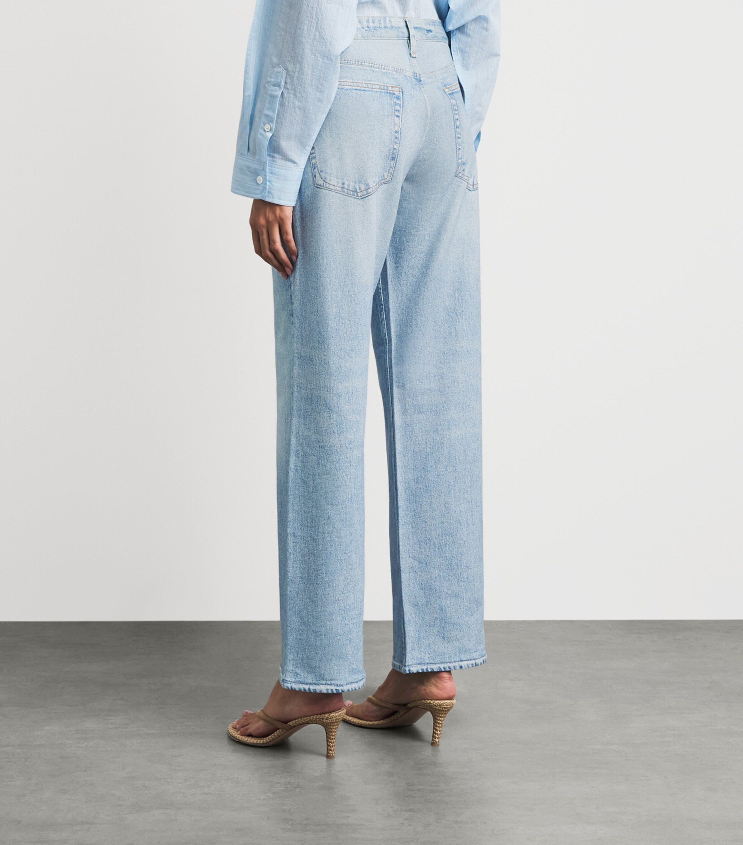 Rag & Bone Womens Trompe-l'Oeil Wide-Leg Trousers Aria Image 5