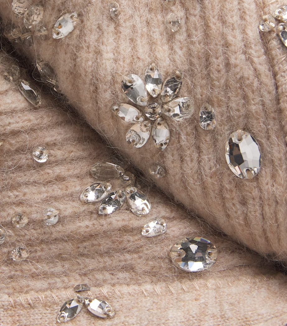 Alpaca-Wool-Blend Embellished Sweater BEIGE Image 5