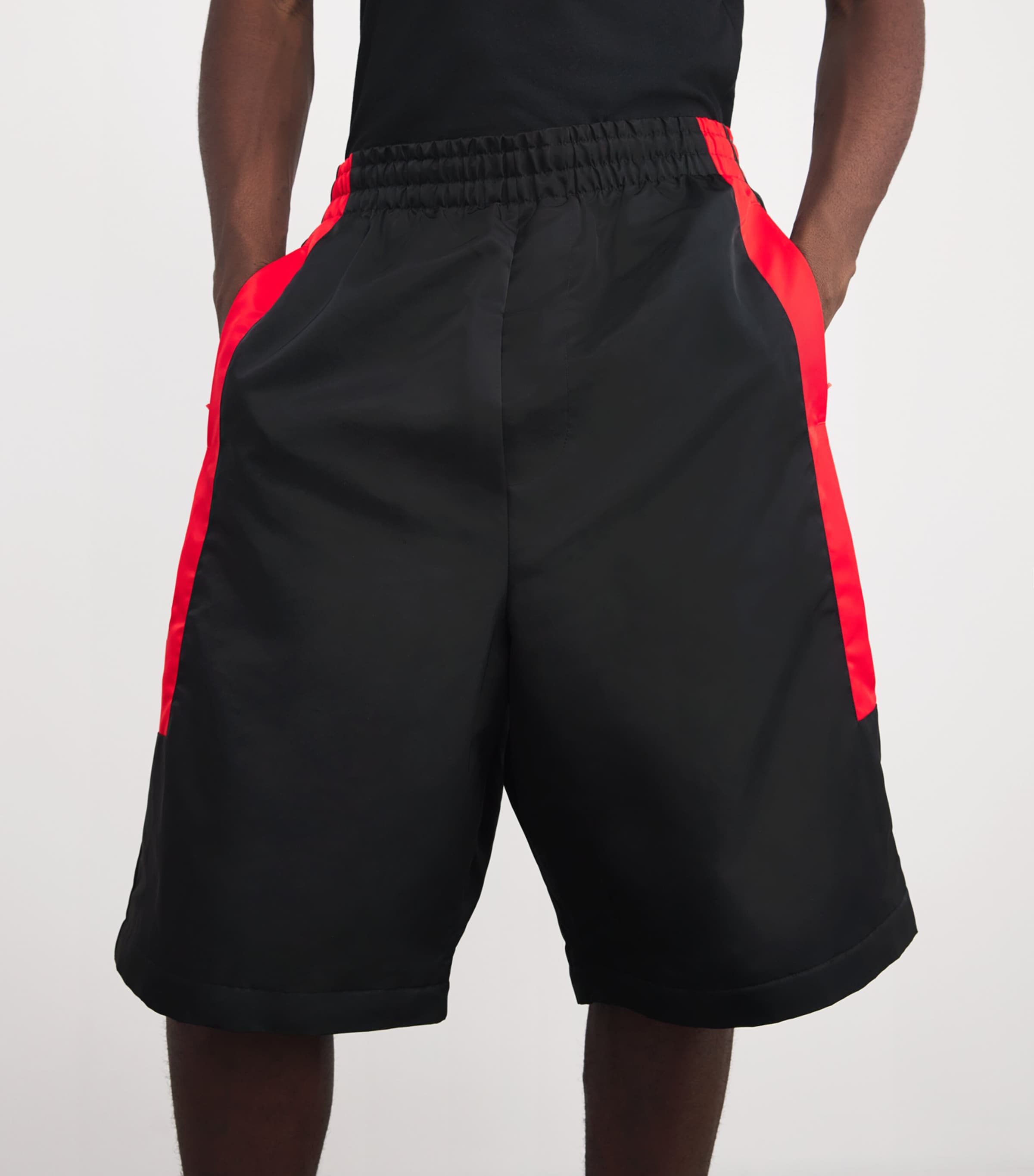 x adidas Zip-Off Gomez Wide-Leg Sweatpants BLACK/RED Image 7