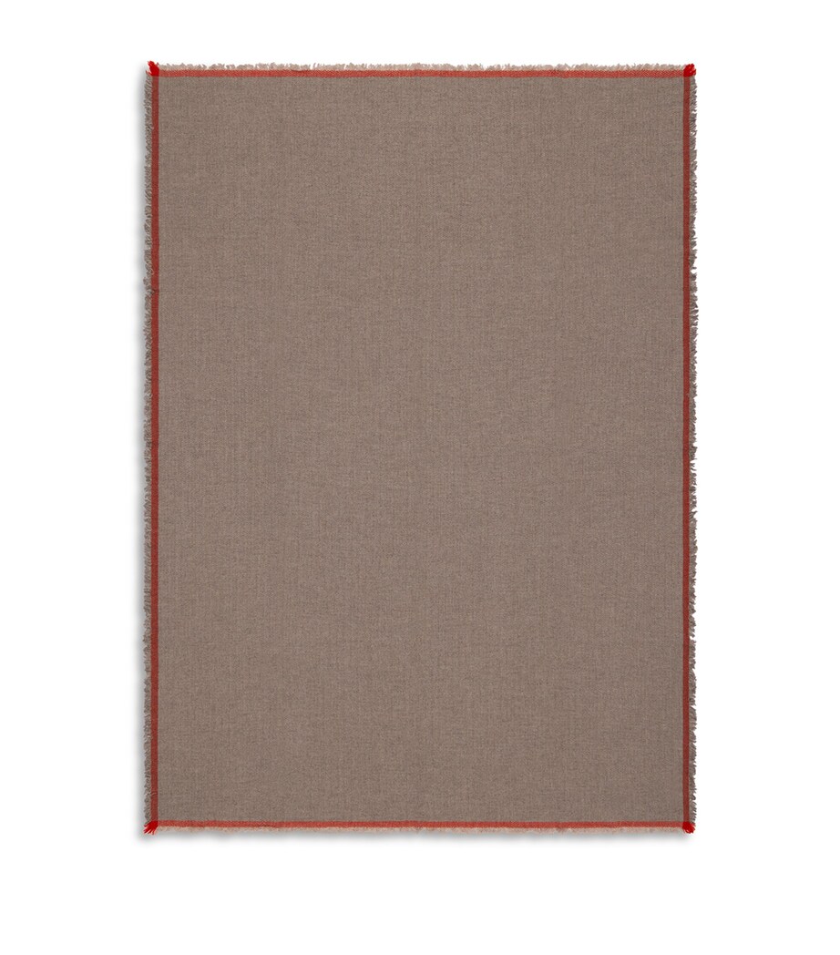 Begg x Co Cashmere-Merino Canna Calli Throw (130cm x 180cm) Natural Rust Image 1