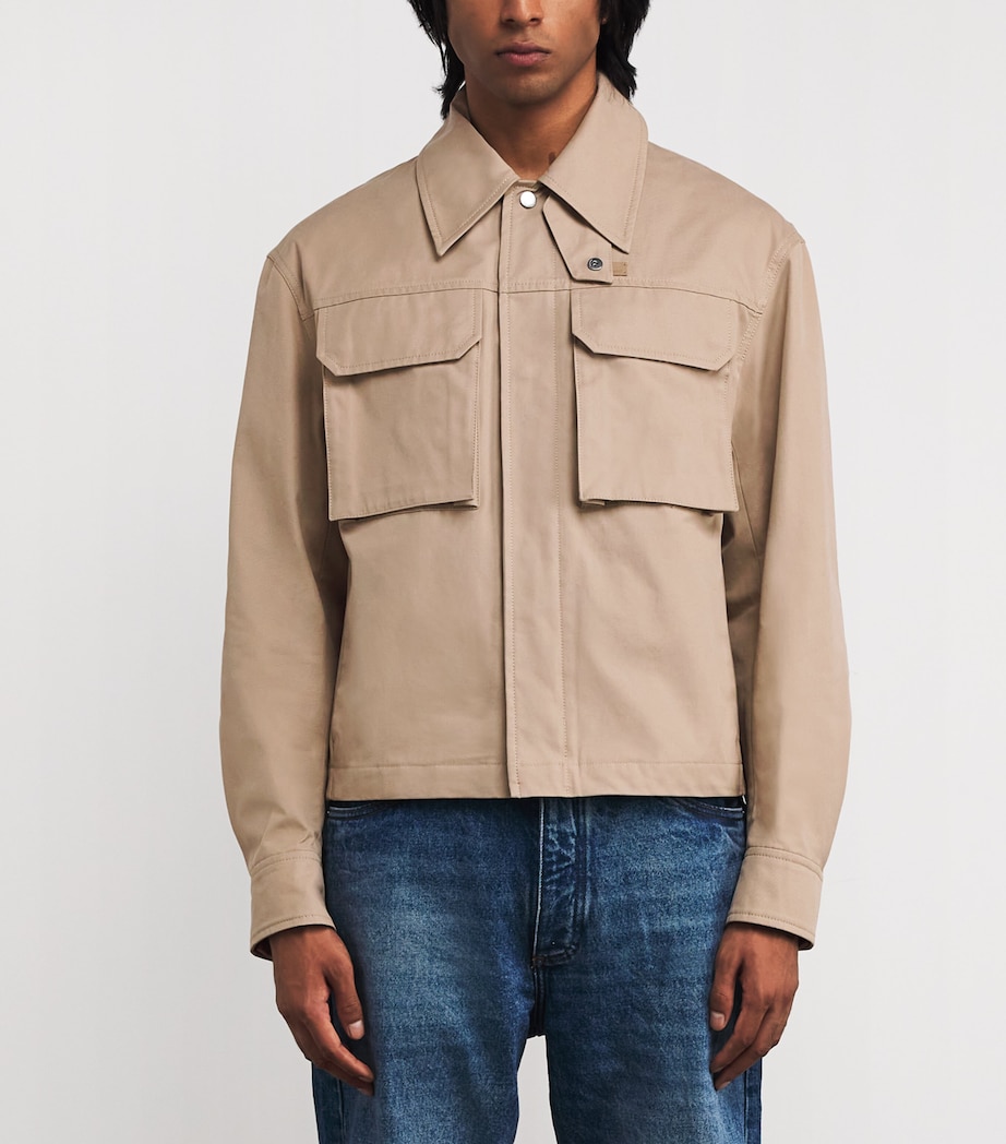 Cotton Gabardine Jacket 229 - CAFE CREME Image 3