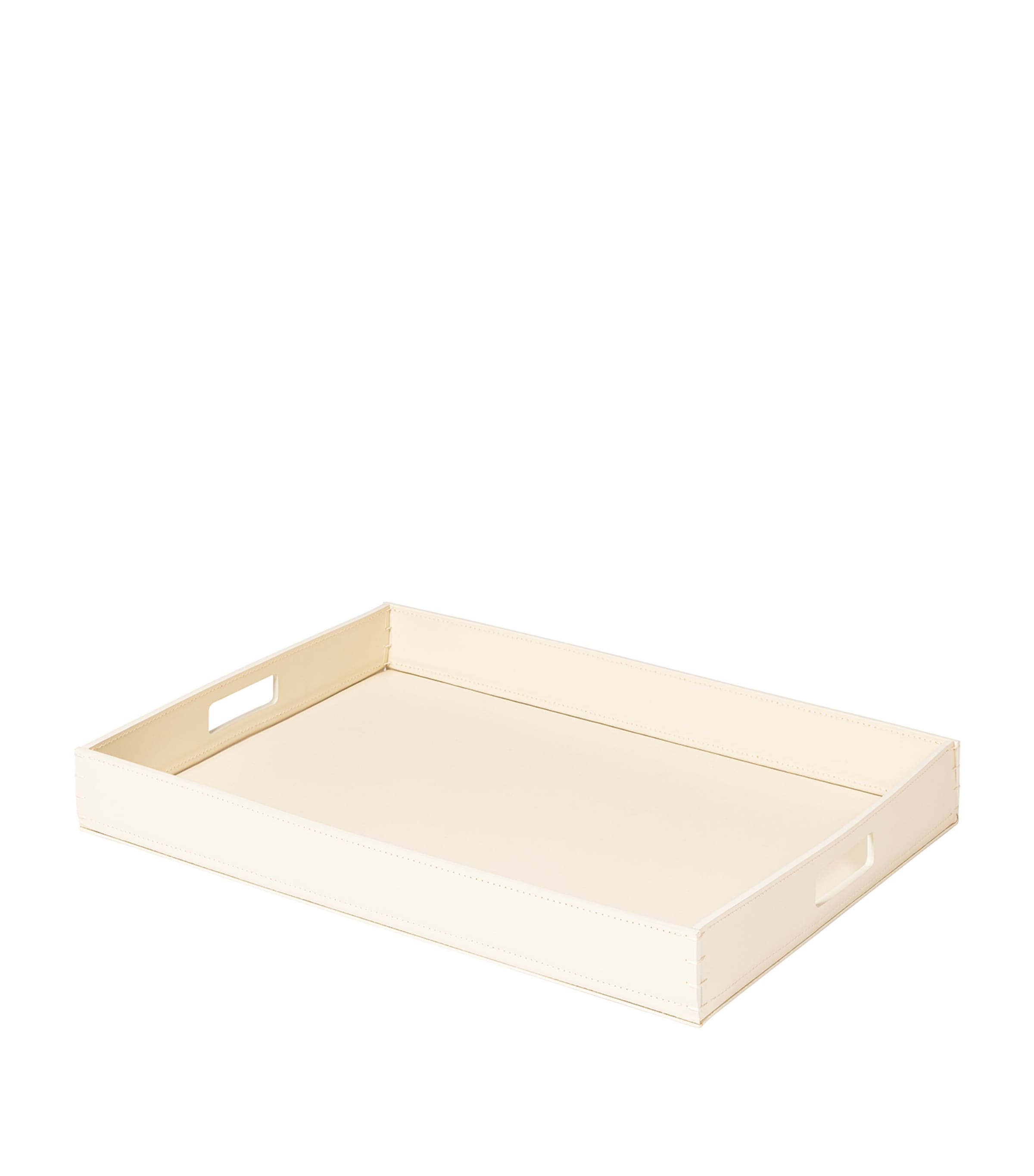 Riviere Leather Barcelona Tray (63.5cm x 46.5cm) Ivory Image 1