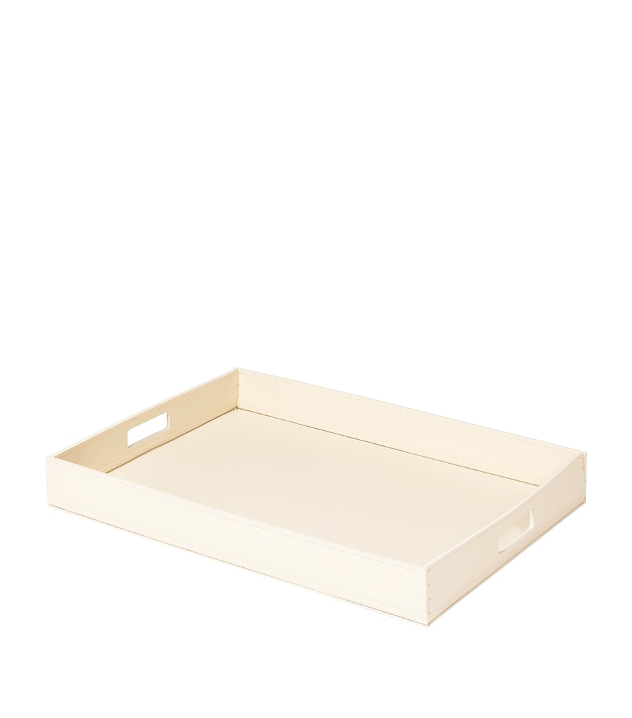 Riviere Leather Barcelona Tray (63.5cm x 46.5cm) Ivory Image 1