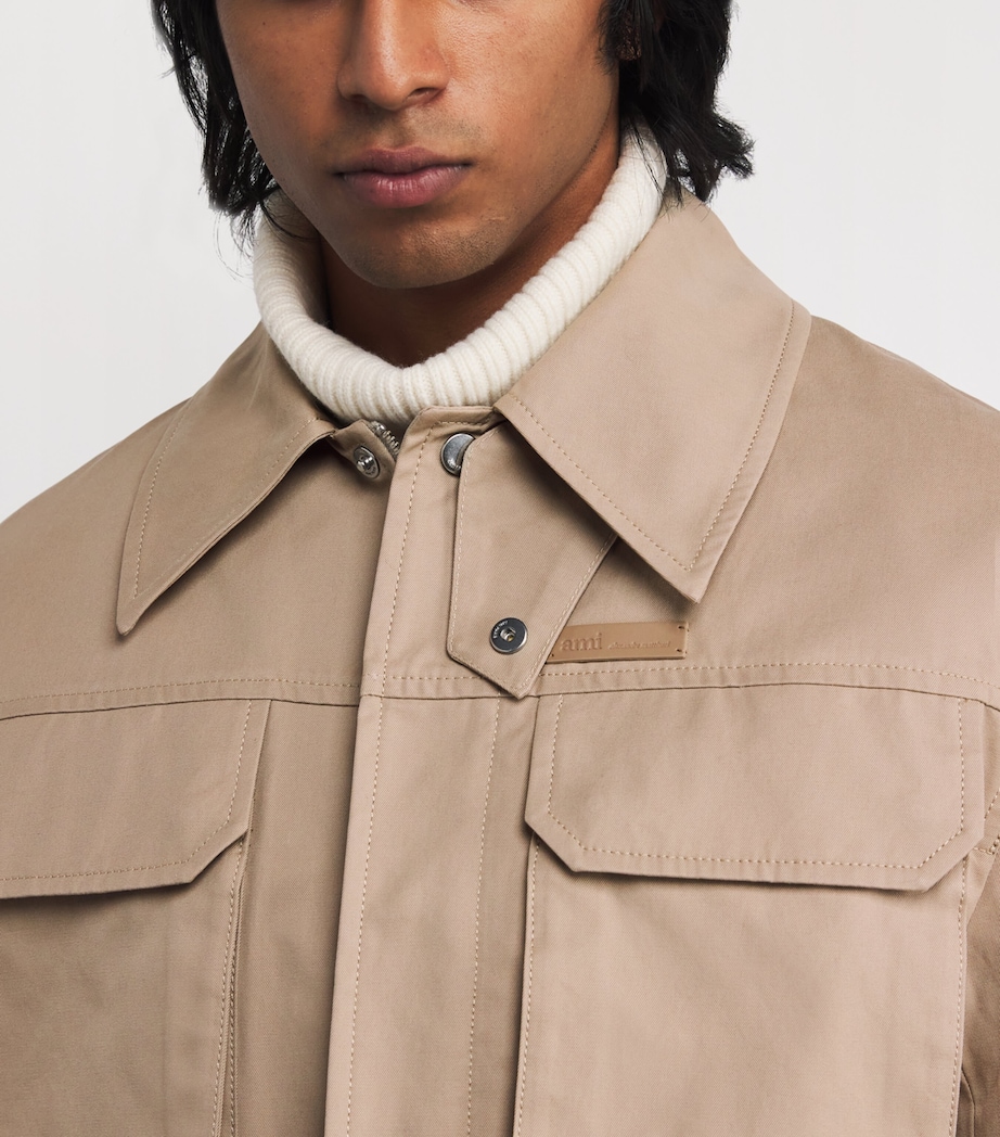 Cotton Gabardine Jacket 229 - CAFE CREME Image 6