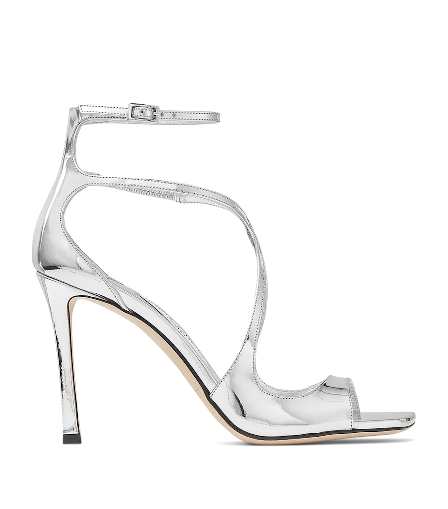 Azia 95 Leather Heeled Sandals SILVER Image 1