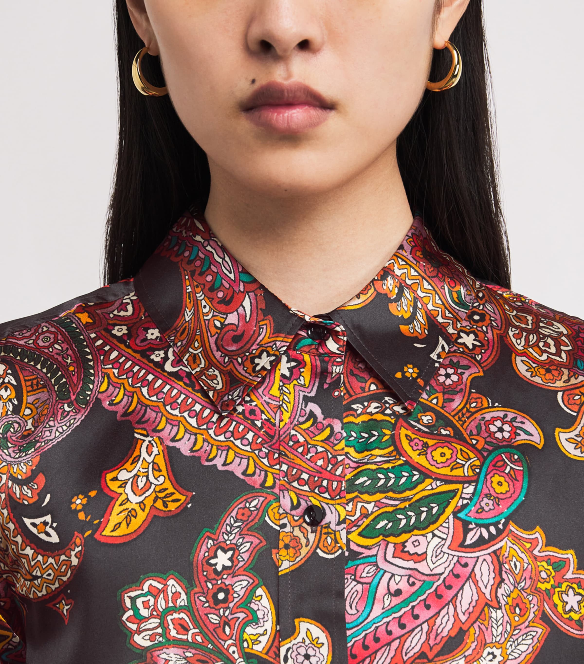Silk Paisley Dani Blouse BLK MLTI PAISLEY SCR Image 6