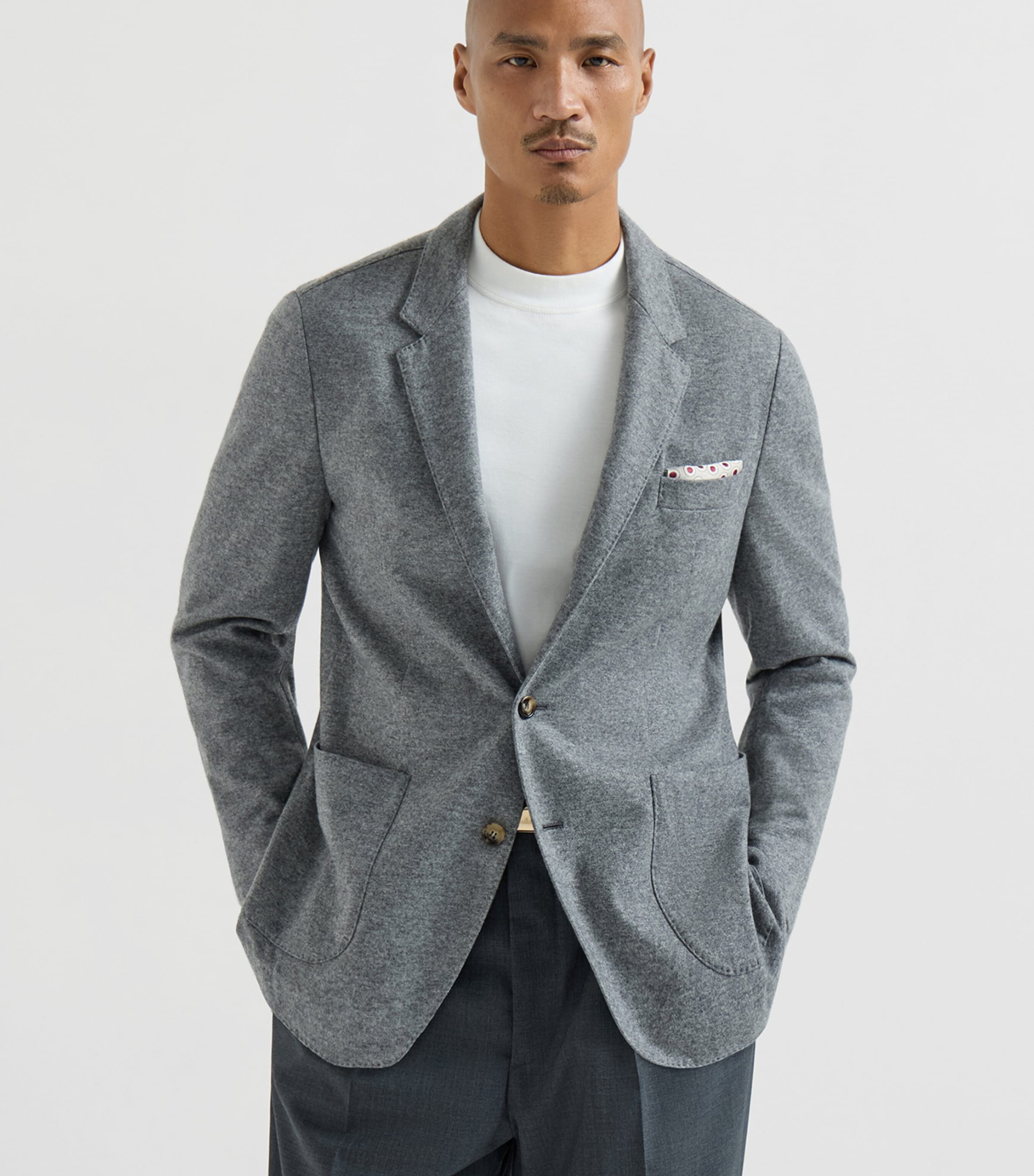 Brunello Cucinelli Mens Cashmere Jersey Blazer Image 3