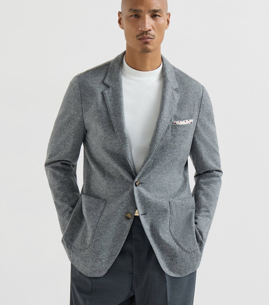 Brunello Cucinelli Mens Cashmere Jersey Blazer Image 3