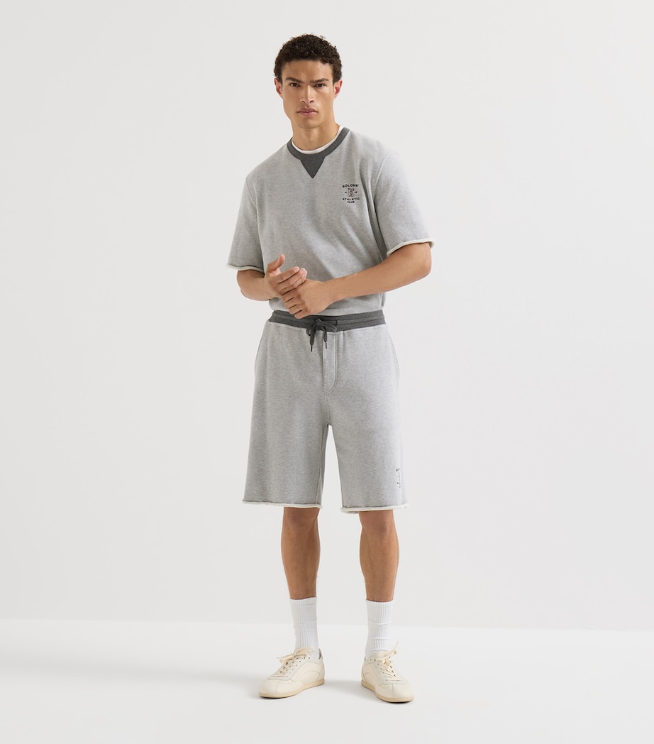 Brunello Cucinelli Mens Cotton Logo Short-Sleeve Sweatshirt Image 5