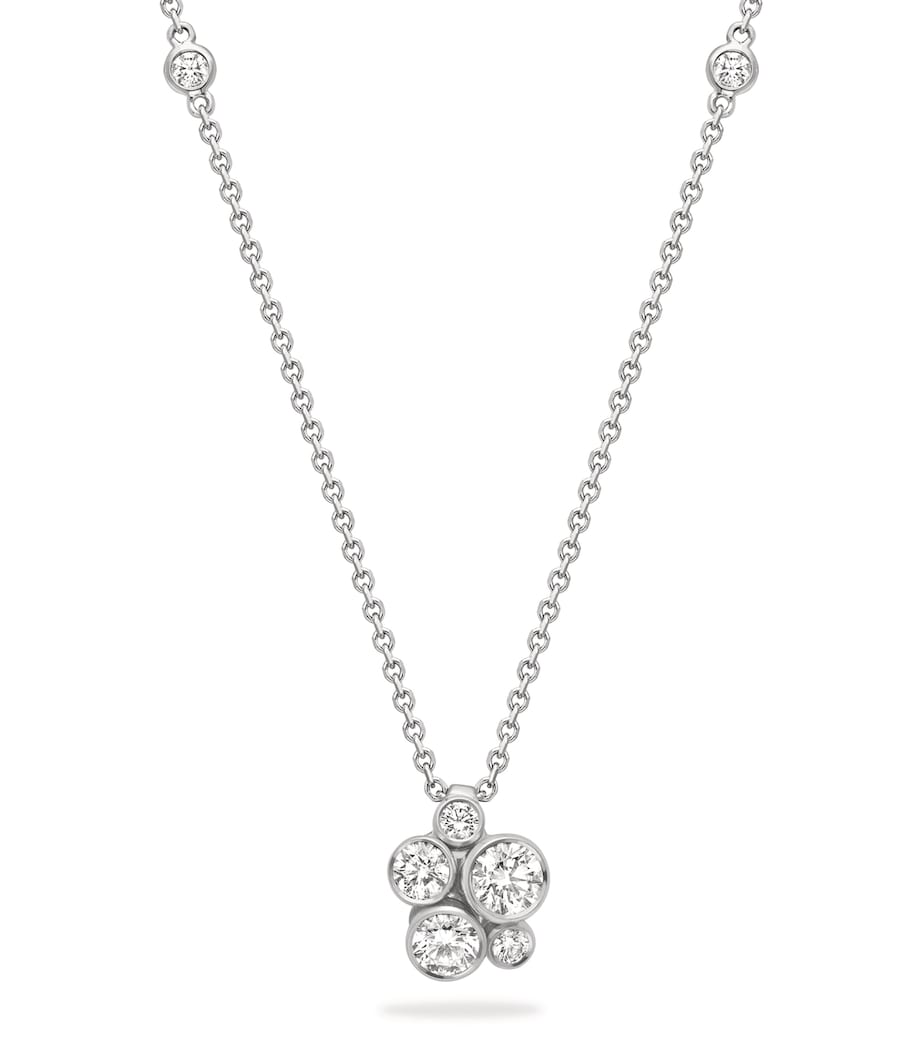 Platinum and Diamond Raindance Cluster Pendant PLATINUM Image 1