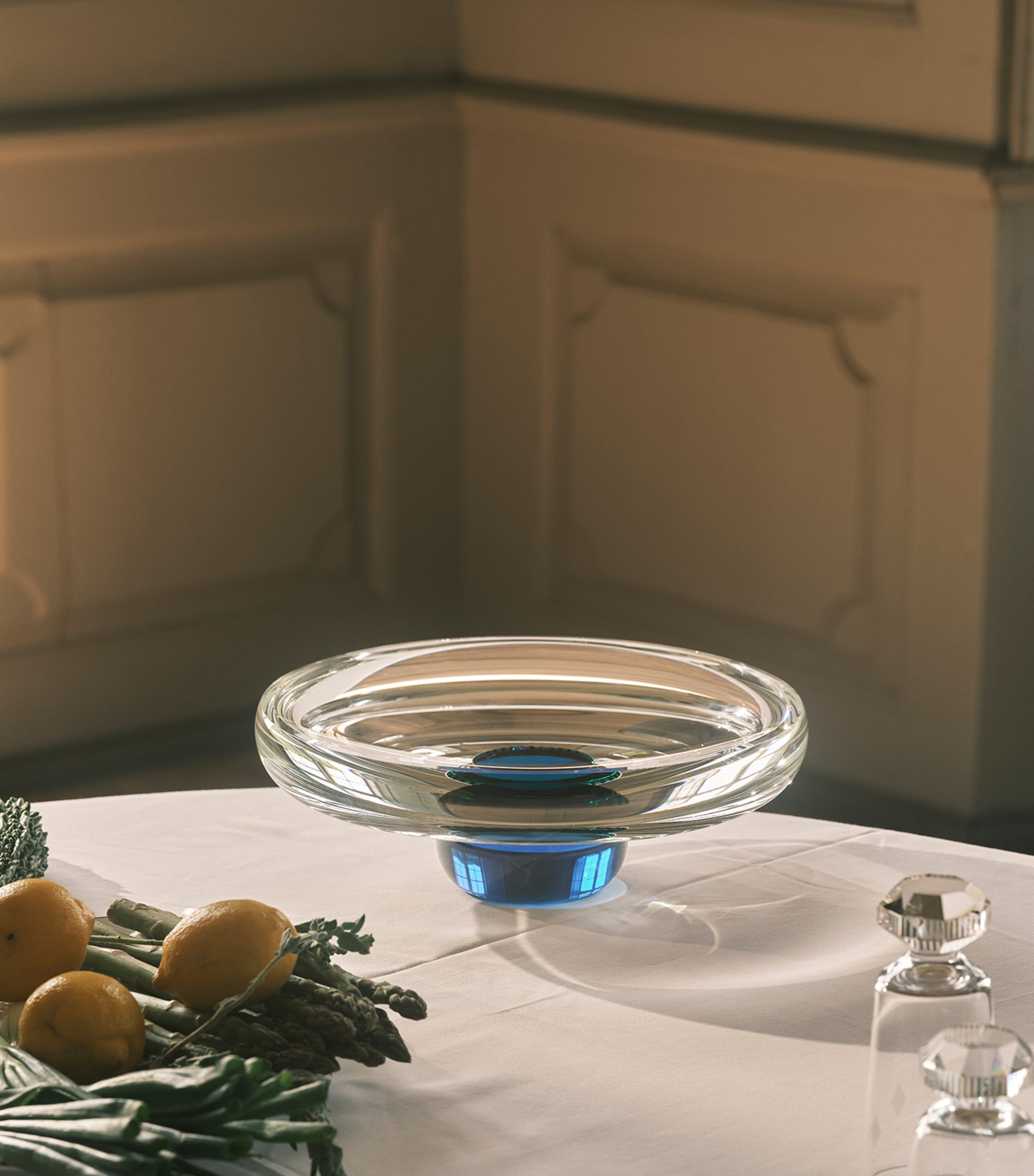 Reflections Copenhagen Crystal Colette Tray Clear And Blue Image 2