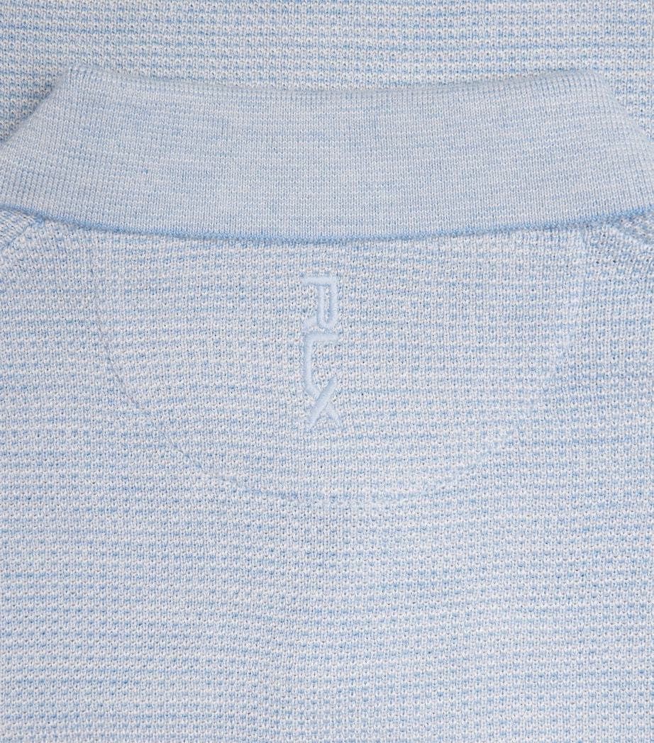 RLX Ralph Lauren Mens Knit Long-Sleeve Polo Shirt Blue Combo Image 6