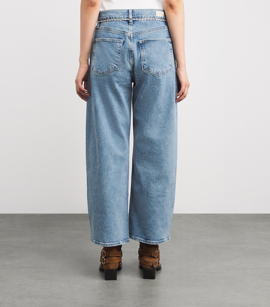 Arellia High-Rise Barrel-Leg Jeans COSMIC EMB Image 4
