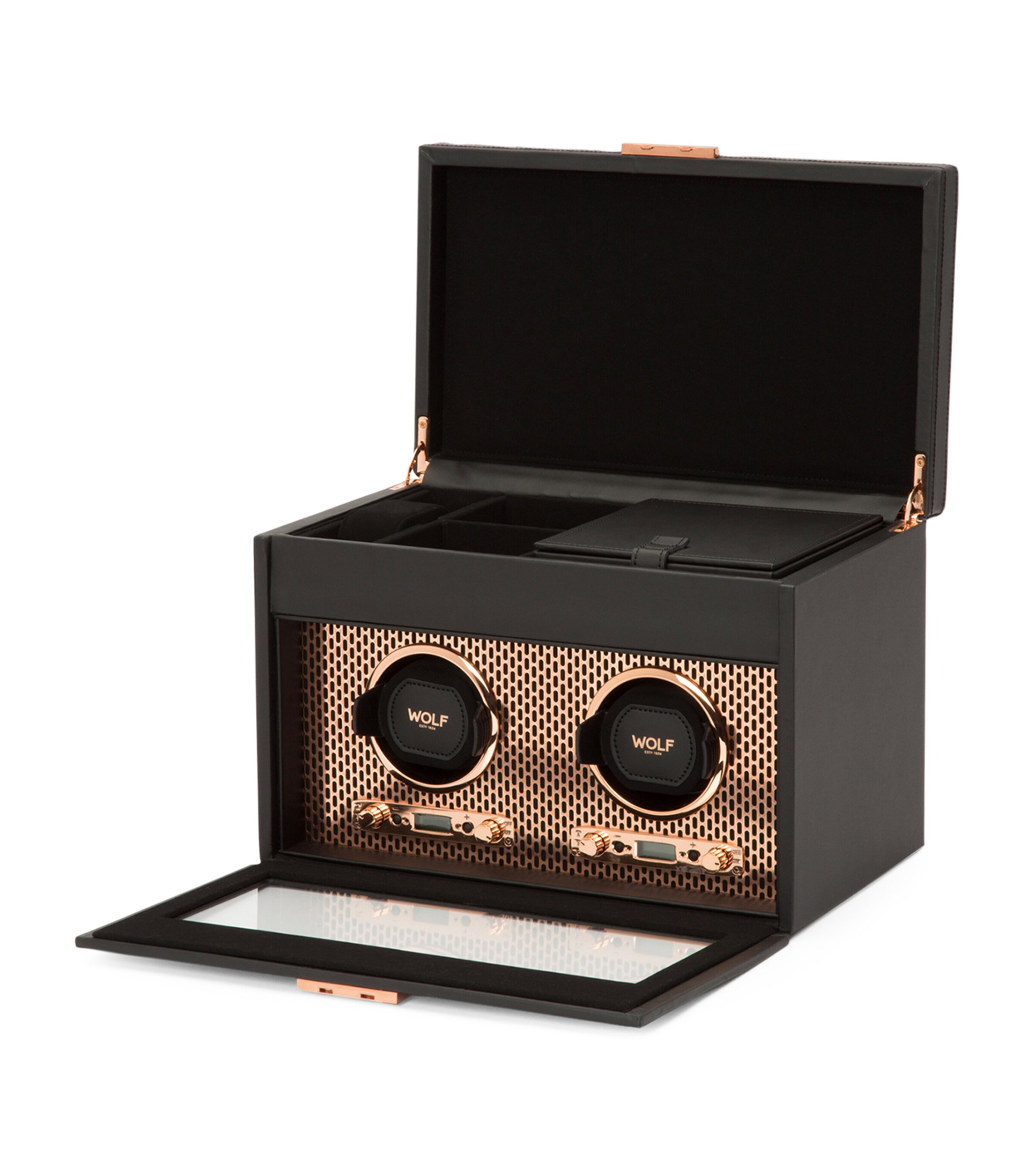WOLF AXIS Double Watch Winder with Storage Image 3