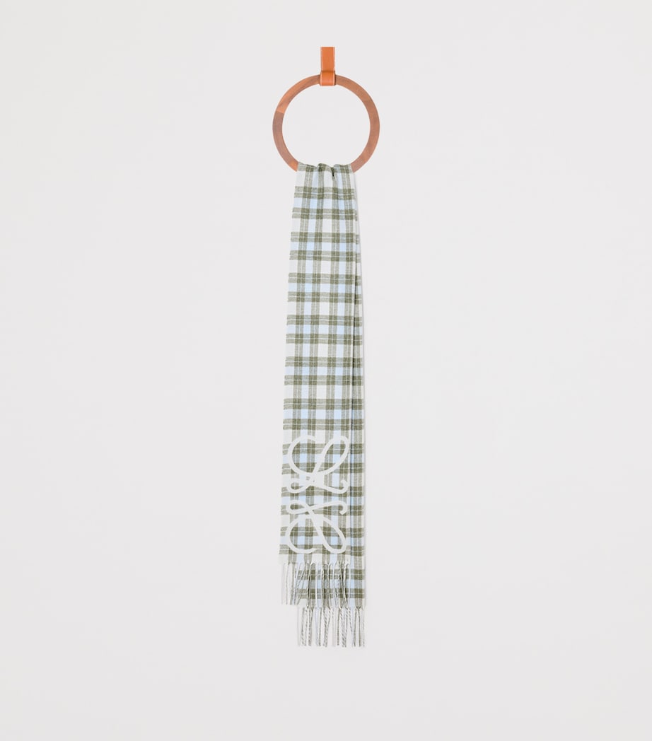 Silk-Cashmere Anagram Check Scarf MULTICOLOR Image 3