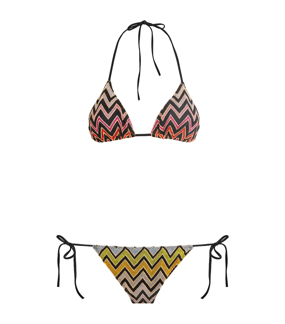 Zigzag Triangle Bikini SM9QH MULTICOLOR W/BLACK BASE Image 1