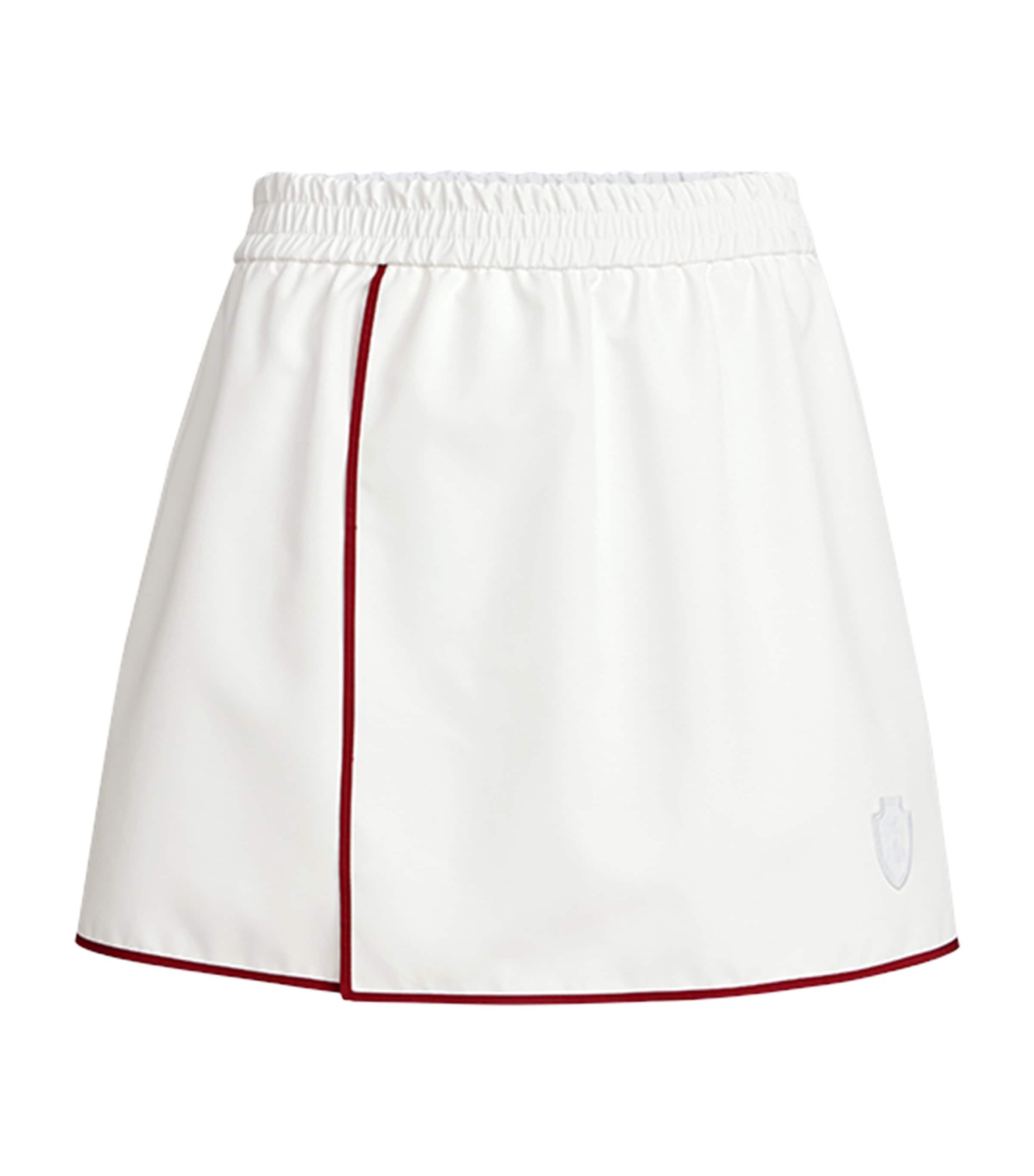 Brunello Cucinelli Womens Technical Logo Mini Skirt Image 1