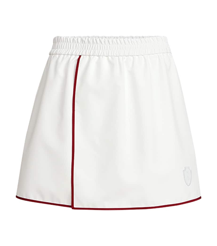 Brunello Cucinelli Womens Technical Logo Mini Skirt Image 1