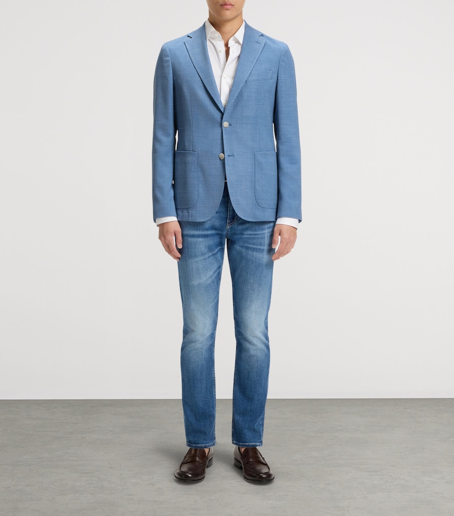 BOSS Mens Stretch-Cloth Blazer Image 5