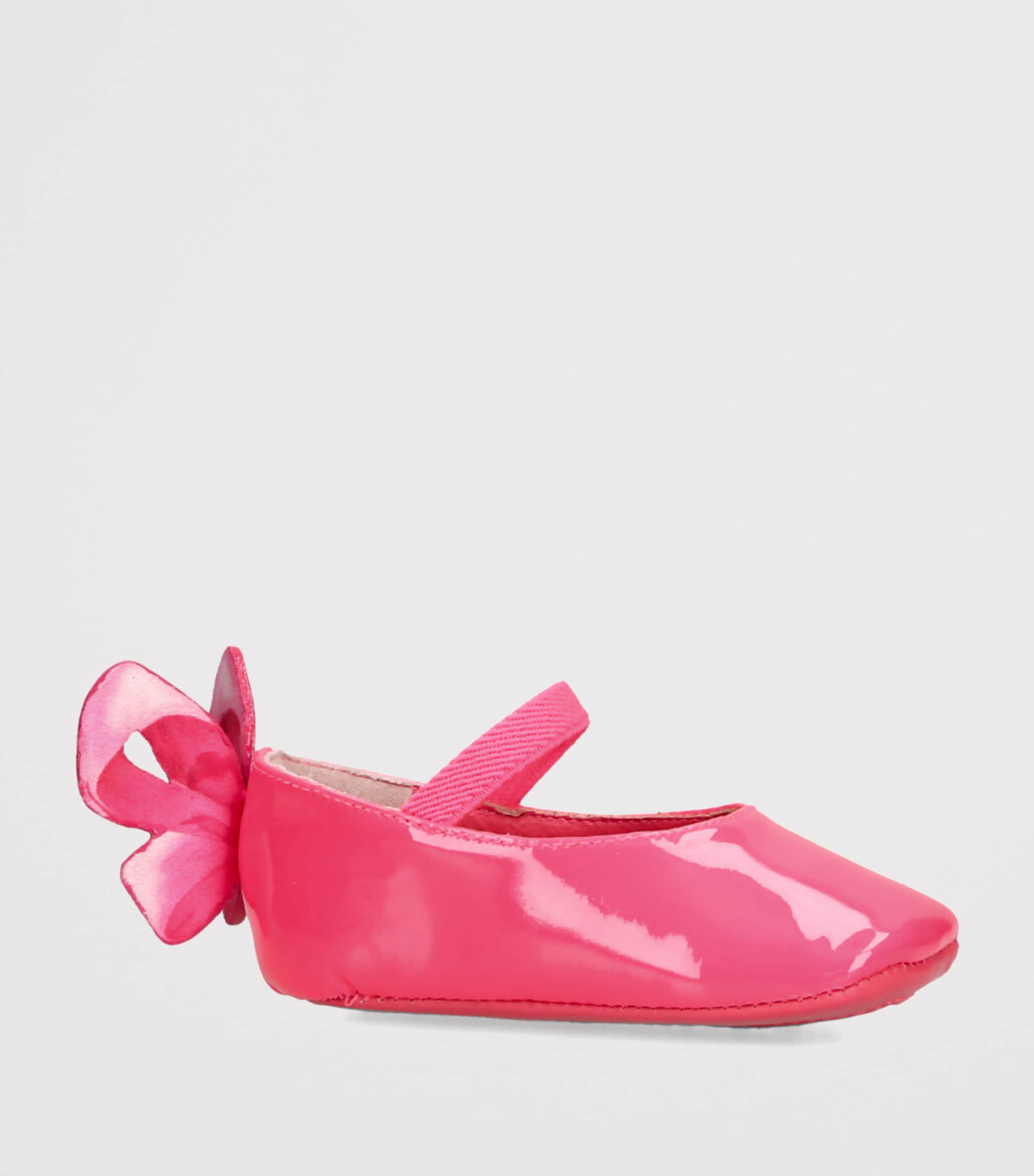 Leather Mademoiselle Baby Flats FUCHSIA Image 3