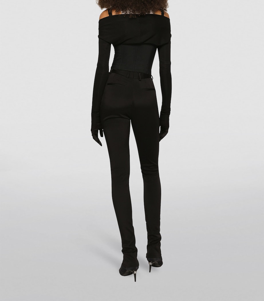 Dolce&Gabbana Womens KIM DOLCE & GABBANA Cady Trousers Black Image 4