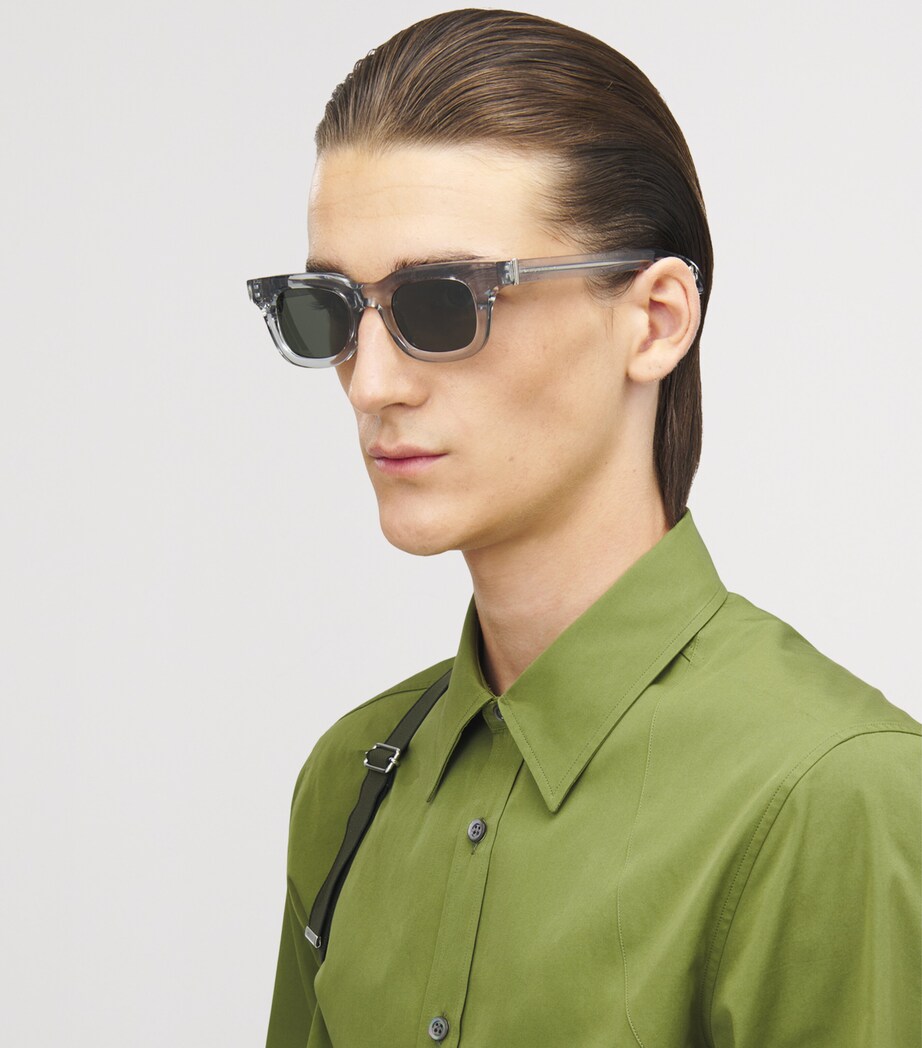 McQueen Skull-Detail Square Sunglasses Image 2