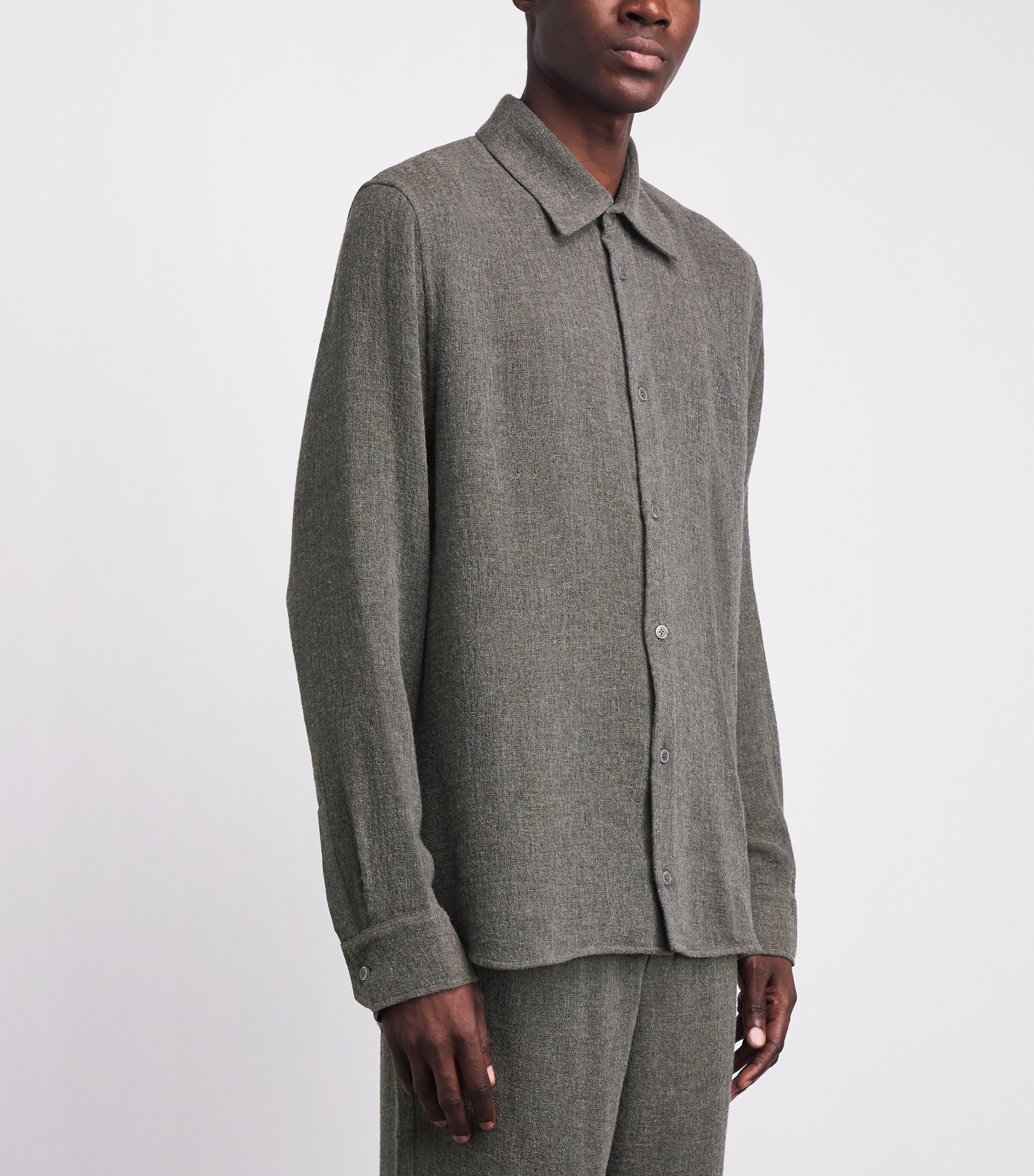 Won Hundred Mens Wool-Viscose Adriel Shirt Dusty Brown Image 4