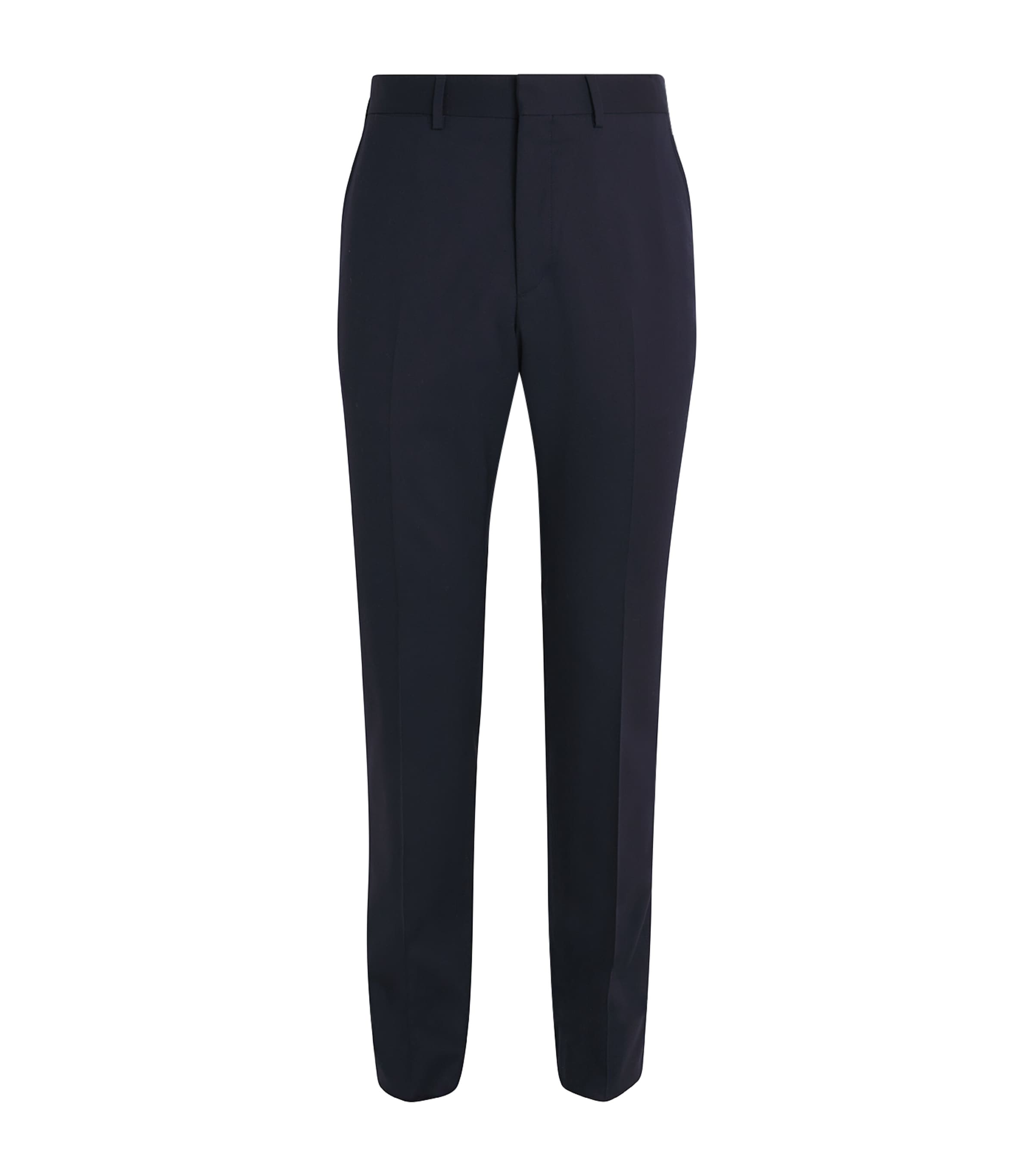 Ralph Lauren Purple Label Mens Wool Gabardine Trousers Navy Image 1