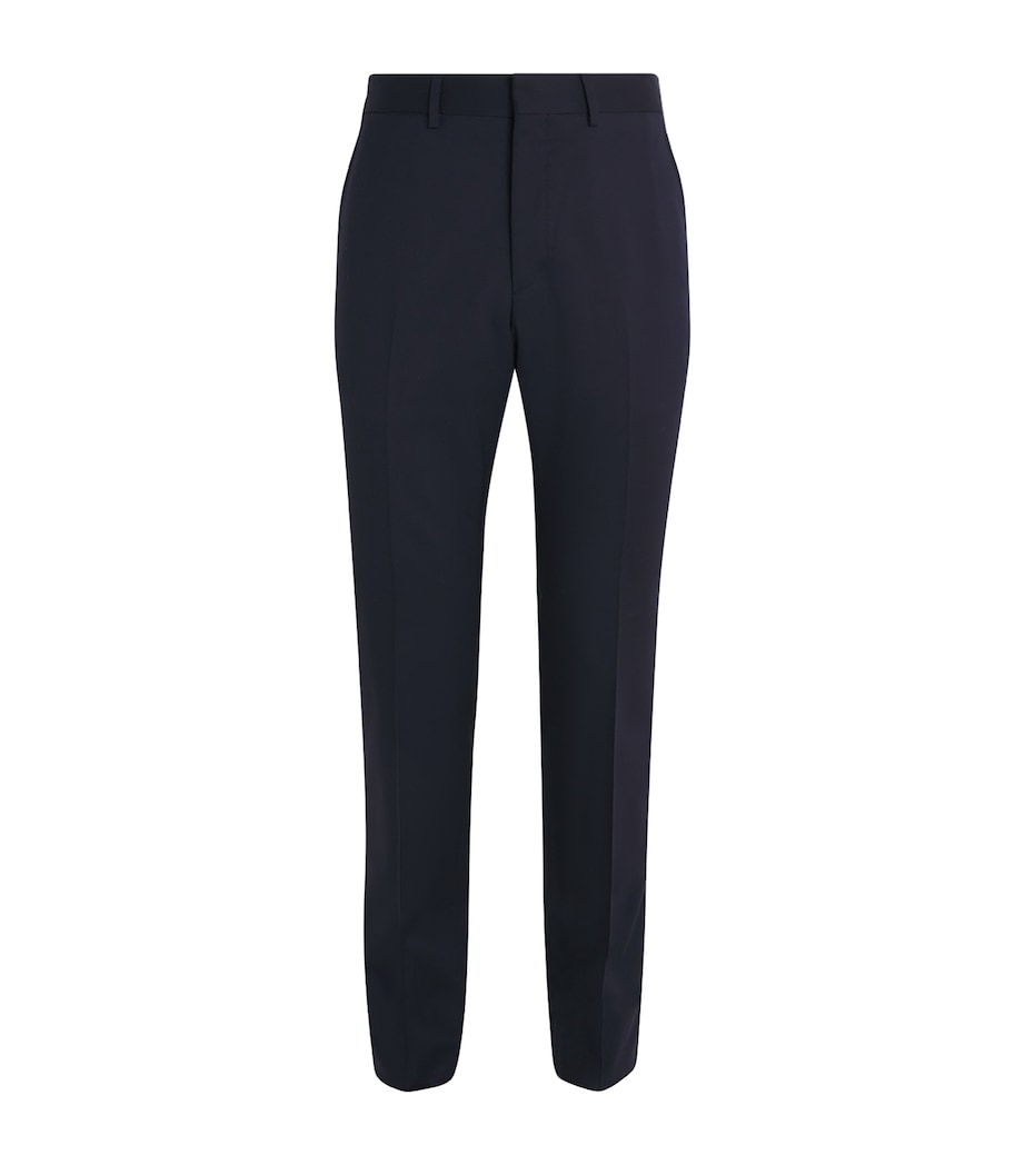Ralph Lauren Purple Label Mens Wool Gabardine Trousers Navy Image 1