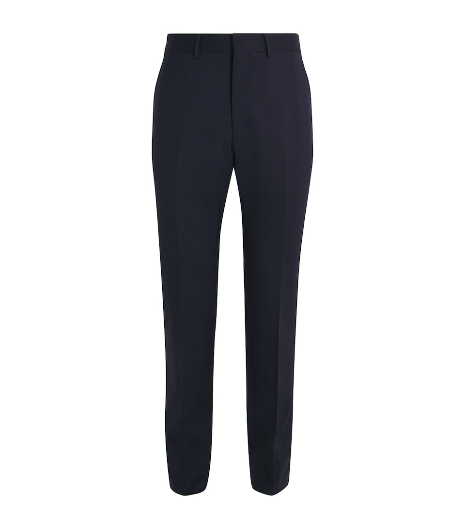 Ralph Lauren Purple Label Wool Gabardine Trousers Navy