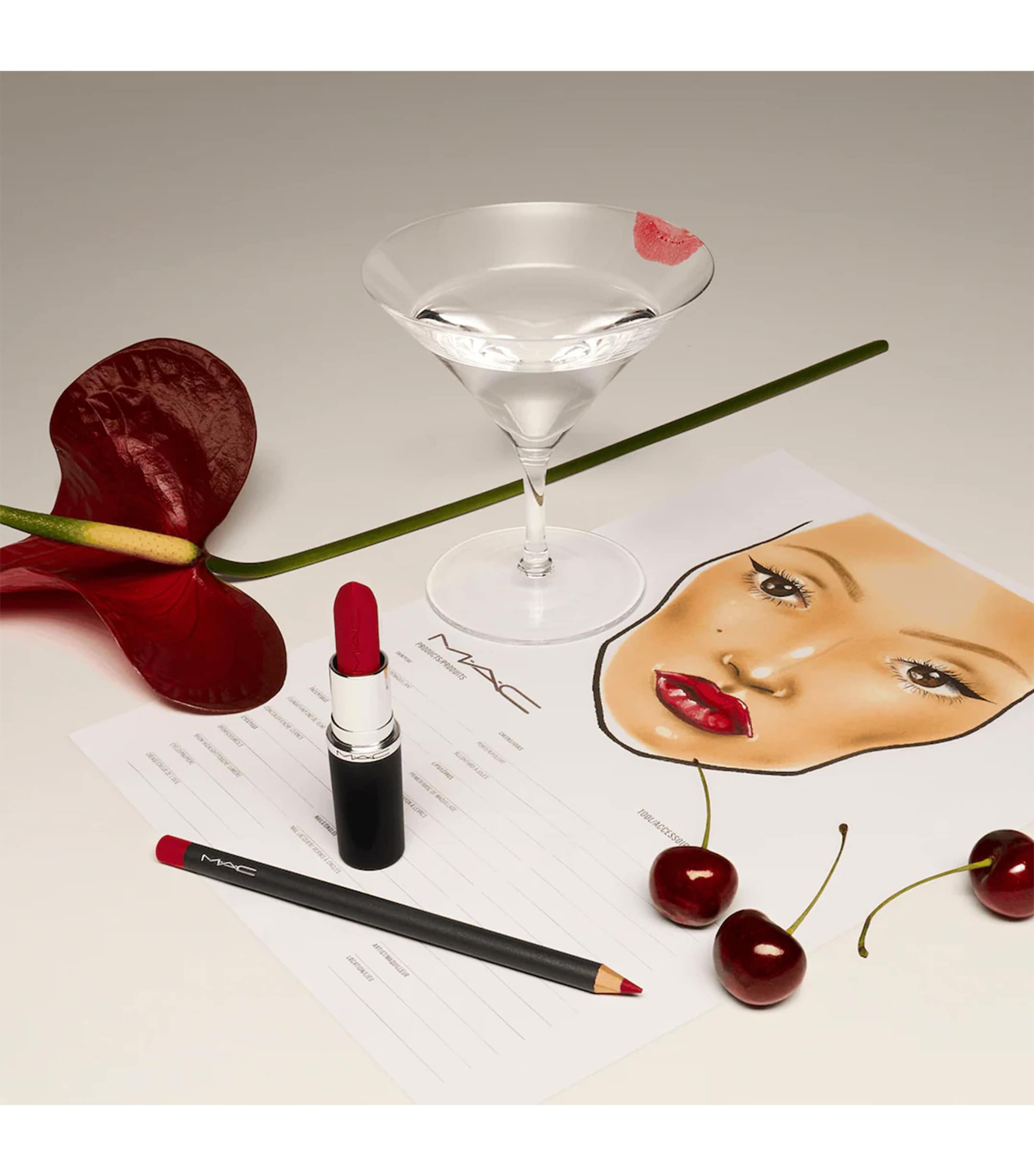 MAC Limited Edition Ruby Woo Lip Kit Ruby Woo/cherry Image 3