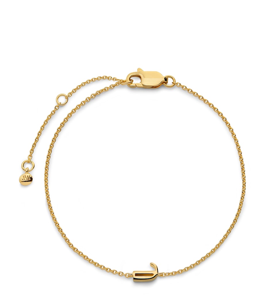 Monica Vinader J Initial Chain Bracelet Gold Image 1