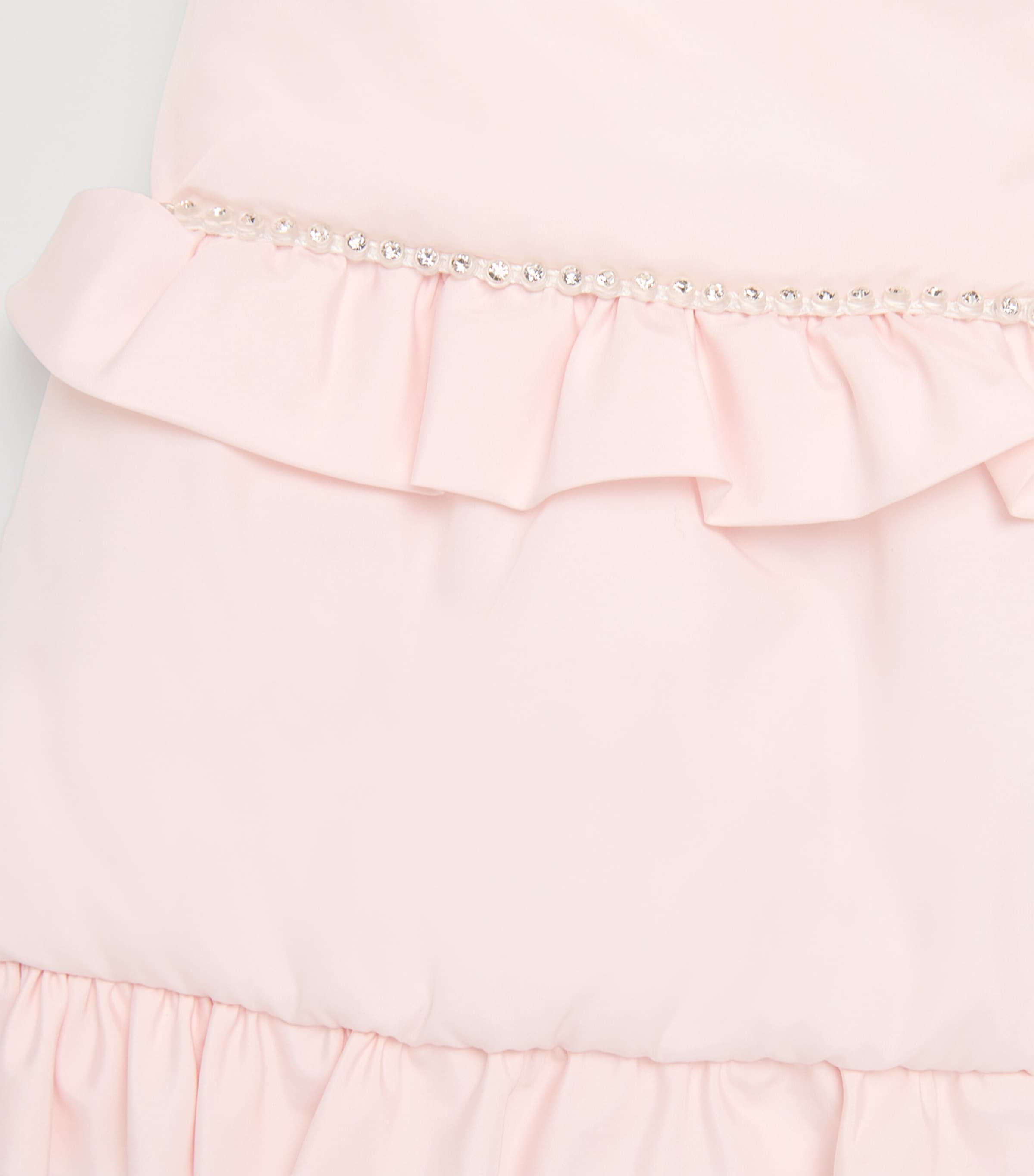 Fox Fur-Trim Crystal Padded Gilet (3-24 Months) ROSA Image 3