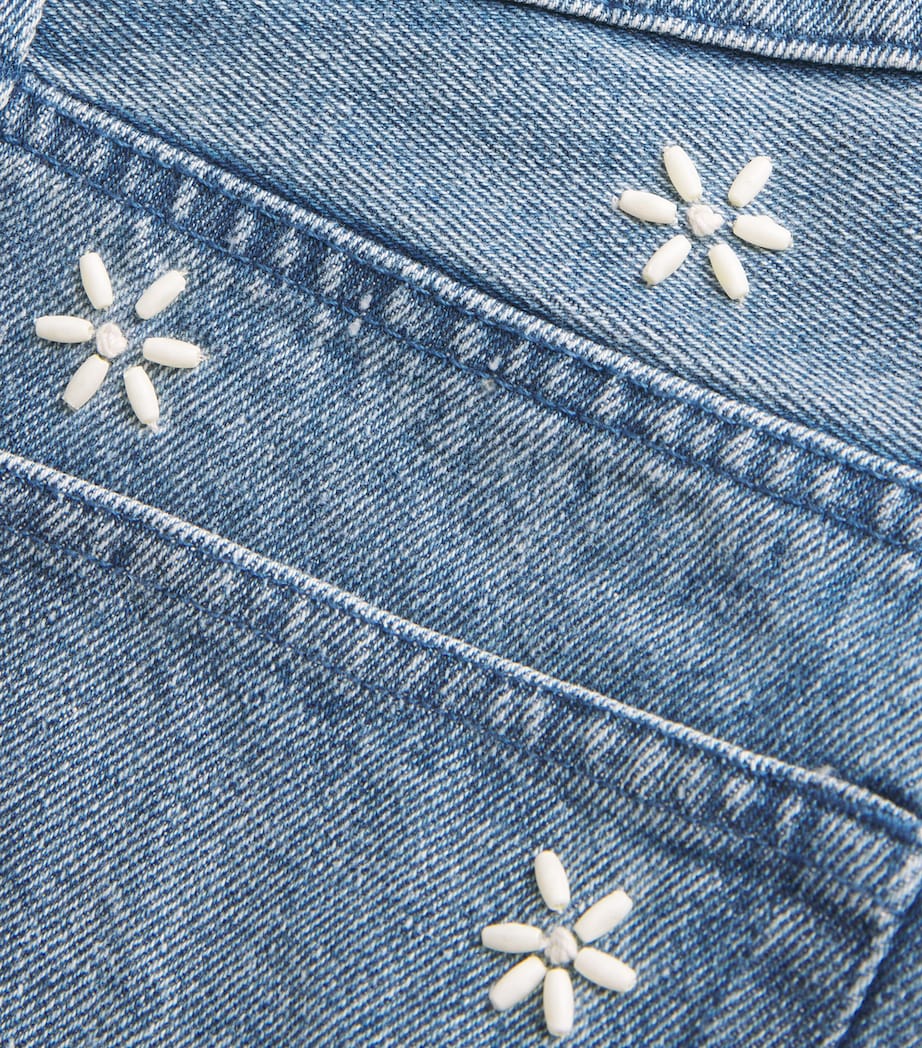 Denim Embellished Aspen Shorts BL EM Image 5