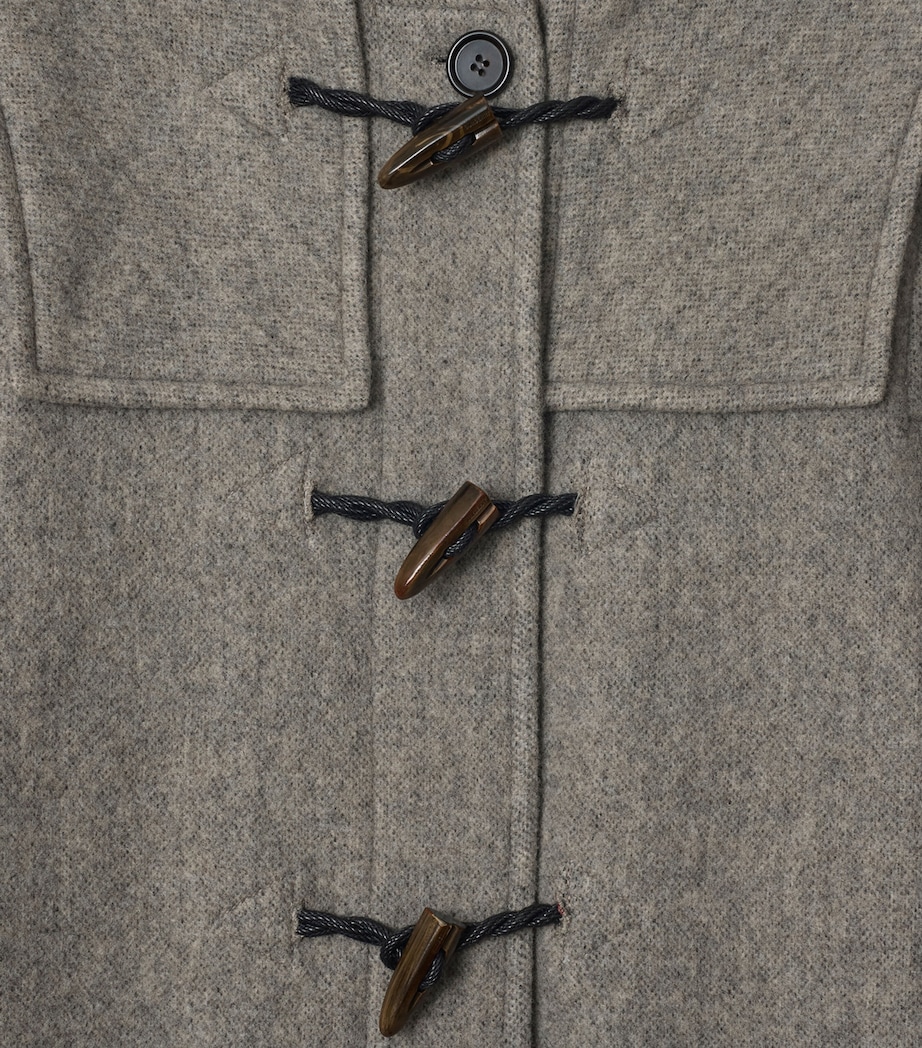 Wool Hooded Duffle Coat LIMESTONE IP CHECK Image 6