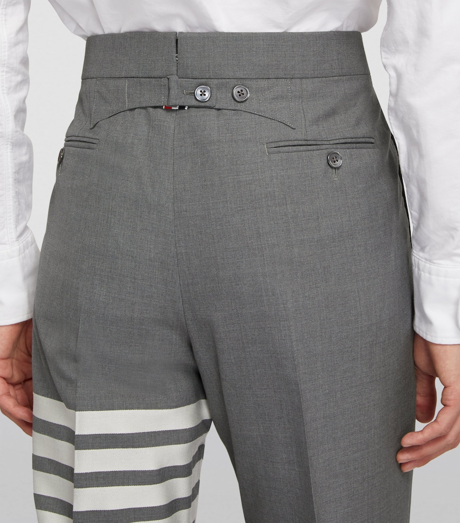 Wool 4-Bar Stripe Tailored Trousers MED GREY Image 7