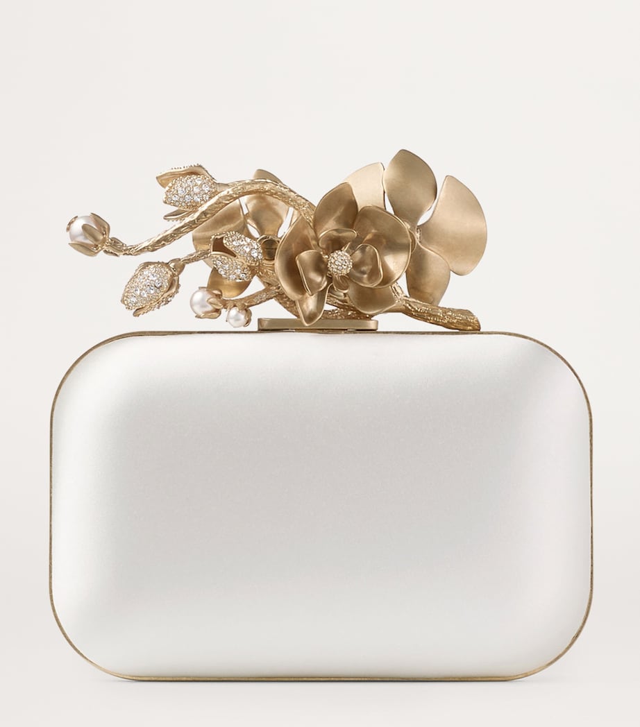 Cloud Satin Clutch Bag IVORY Image 4