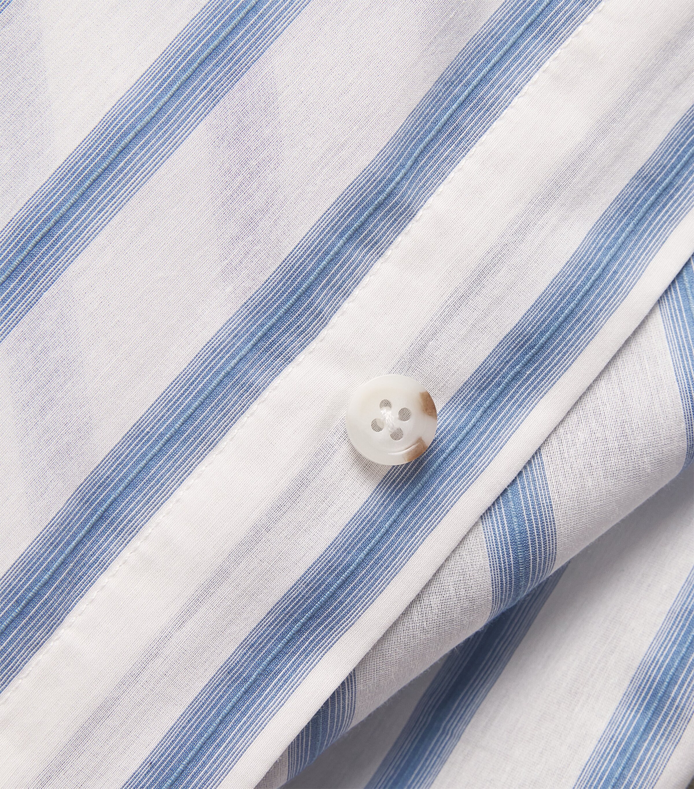 COMMAS Mens Cotton Silk Gradient-Stripe Shirt Blue Image 5