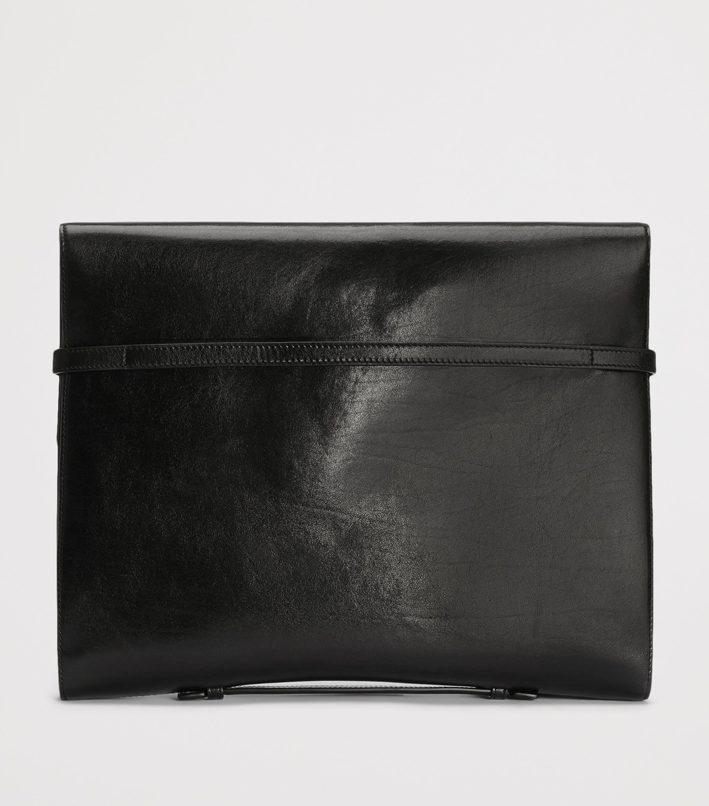 Dolce&Gabbana Leather Clip-Lock Messenger Bag Black Image 5