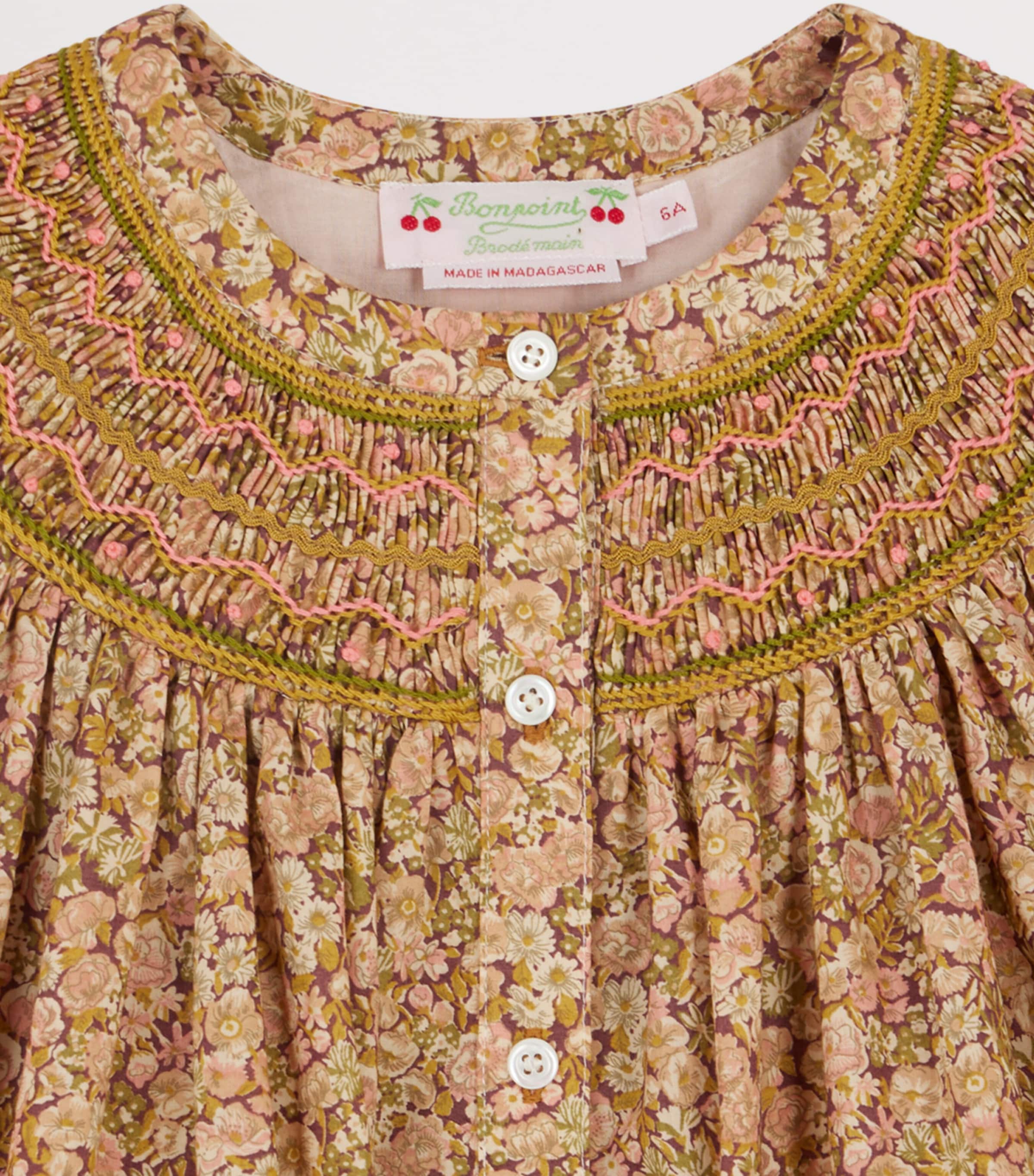 Cotton Jadwiga Dress (10-14 Years) FL ROSE CAMELIA Image 3