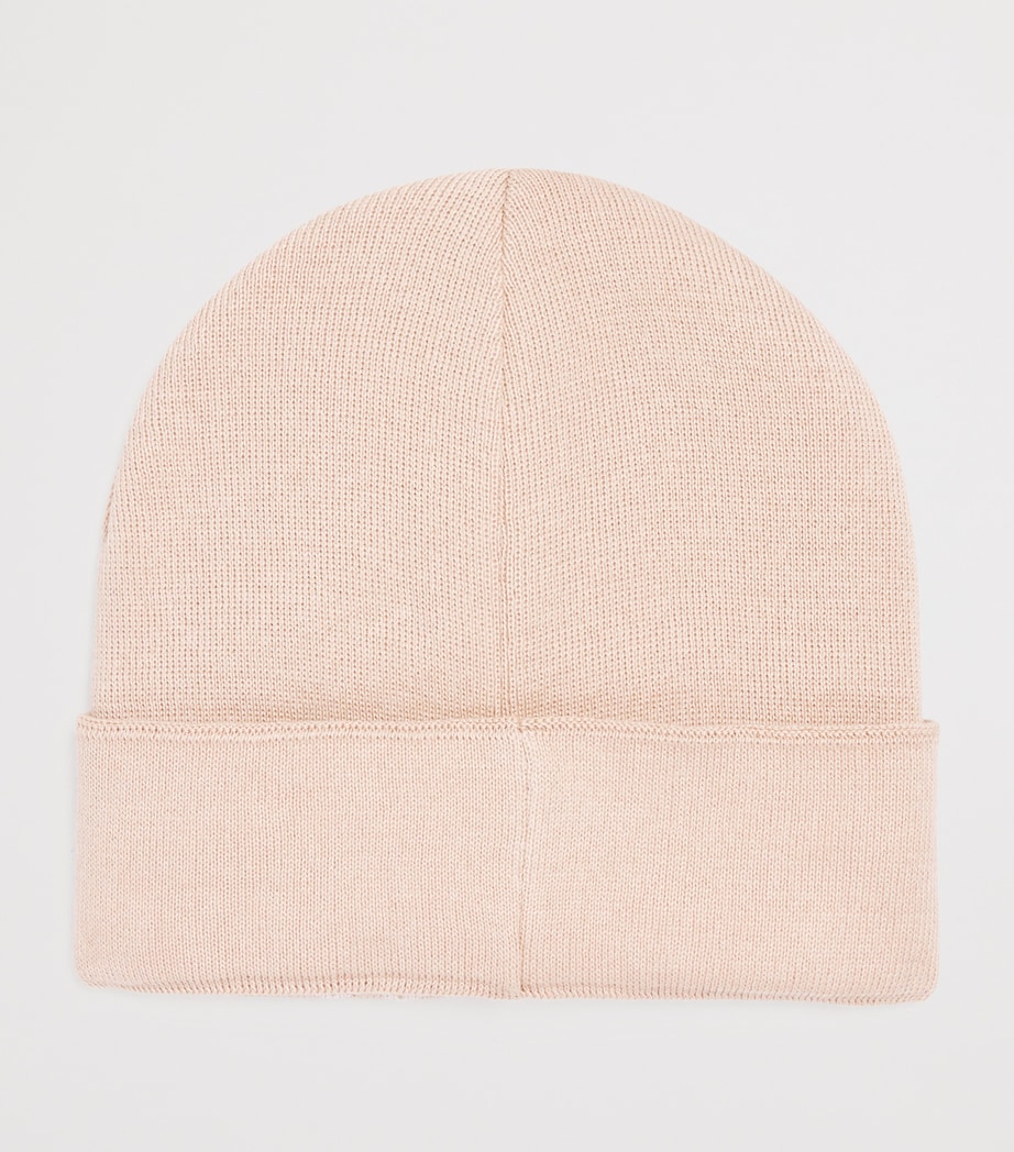 Givenchy Kids Cotton-Cashmere Logo Beanie Cream Image 2
