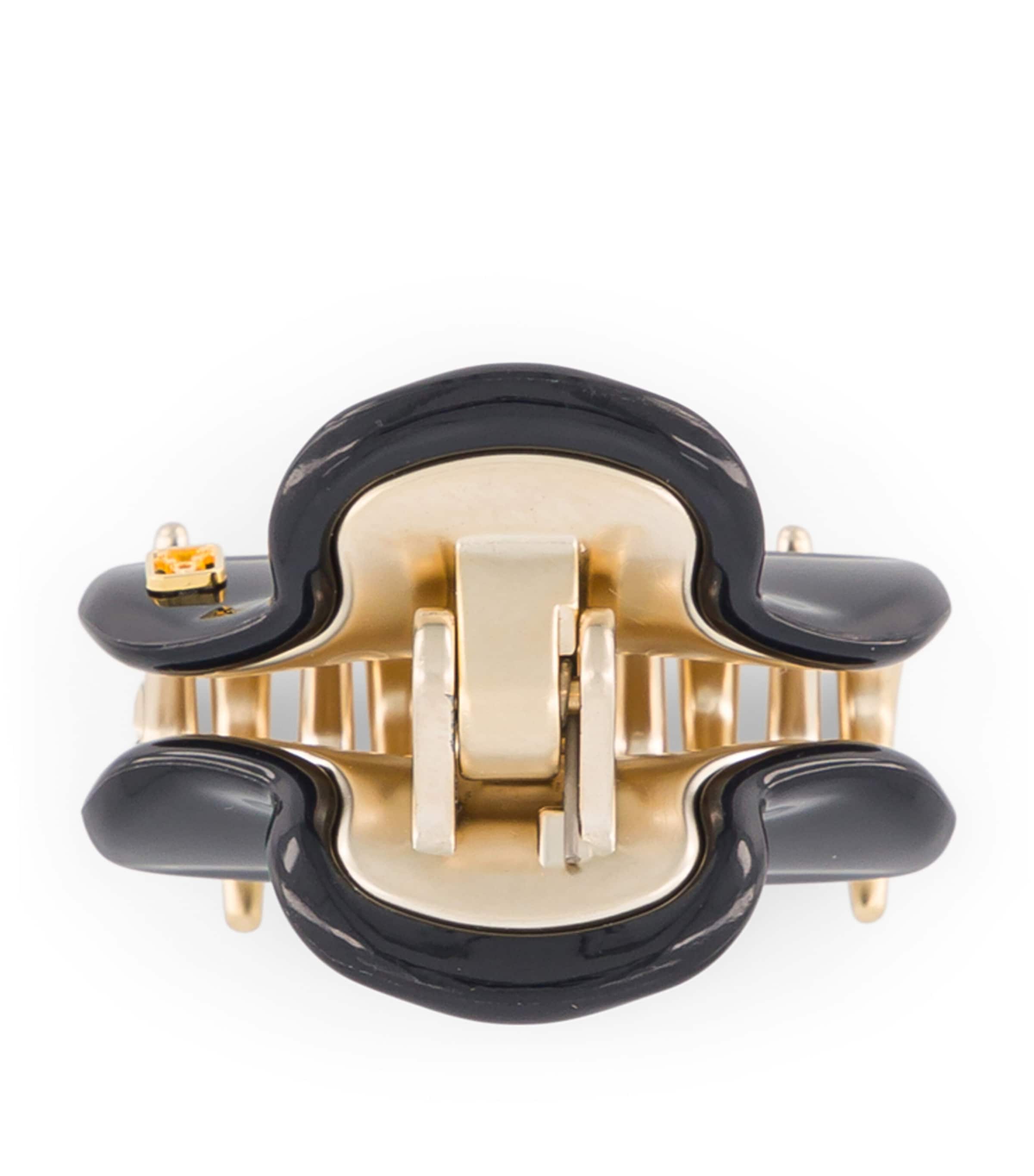 Alexandre de Paris Gold-Plated Claw Hair Clip Noir B/or Image 3