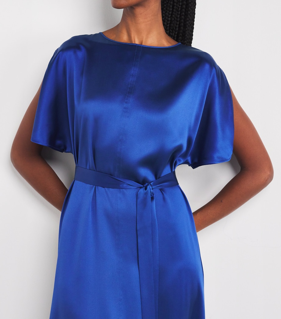 Silk Belted Daviel Maxi Dress COBALT Image 6