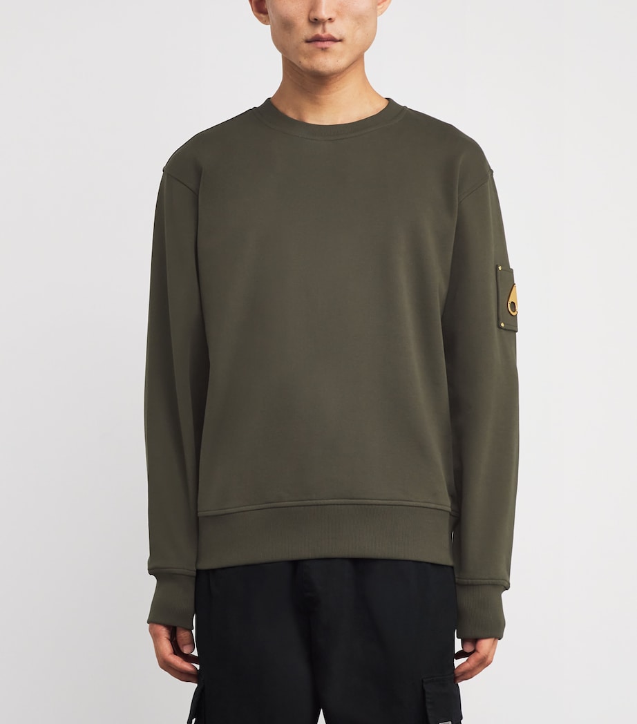 Cotton Snyder Sweatshirt DARK OLIVE - 1748 Image 3